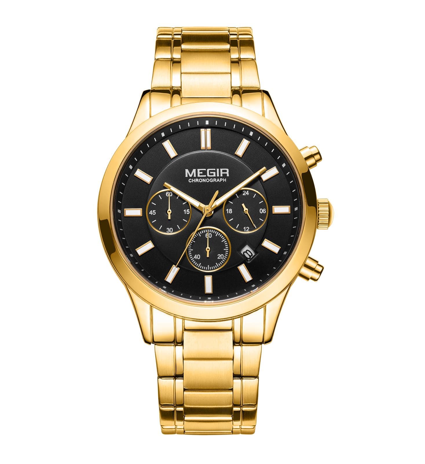 Prydligt Megir Classic Chrono Gold Black