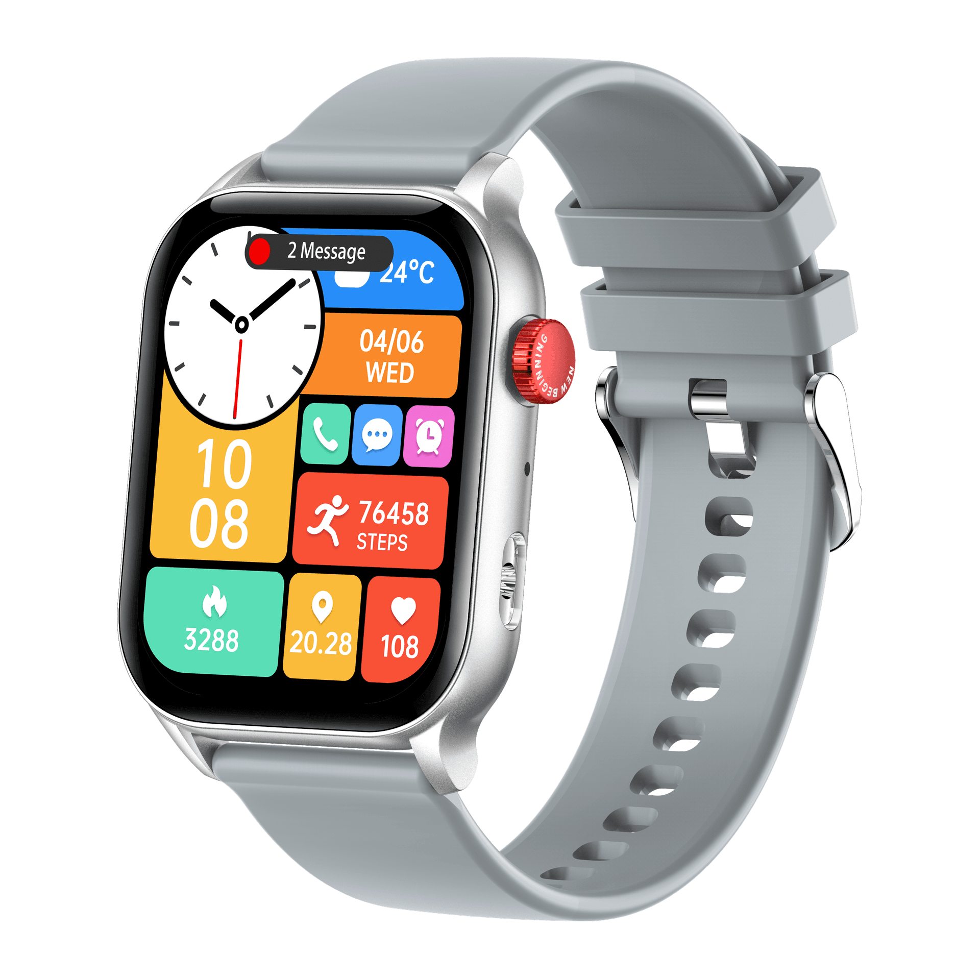 Philippe Palmer Philippe Palmer Smart Watch LP26 AMOLED Ultra Light Silver