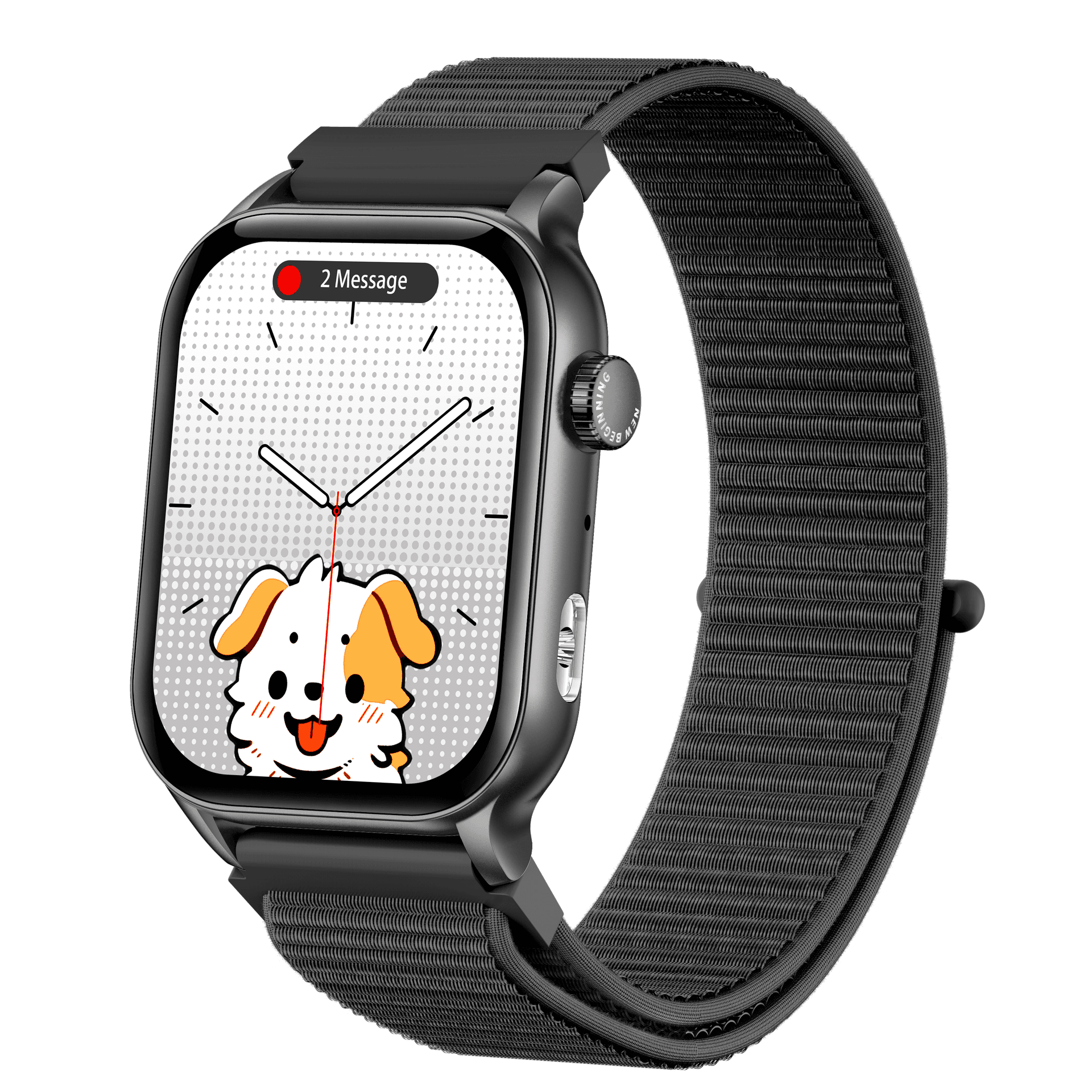 Philippe Palmer Philippe Palmer Smart Watch LP26 AMOLED Ultra Light Black Nylon