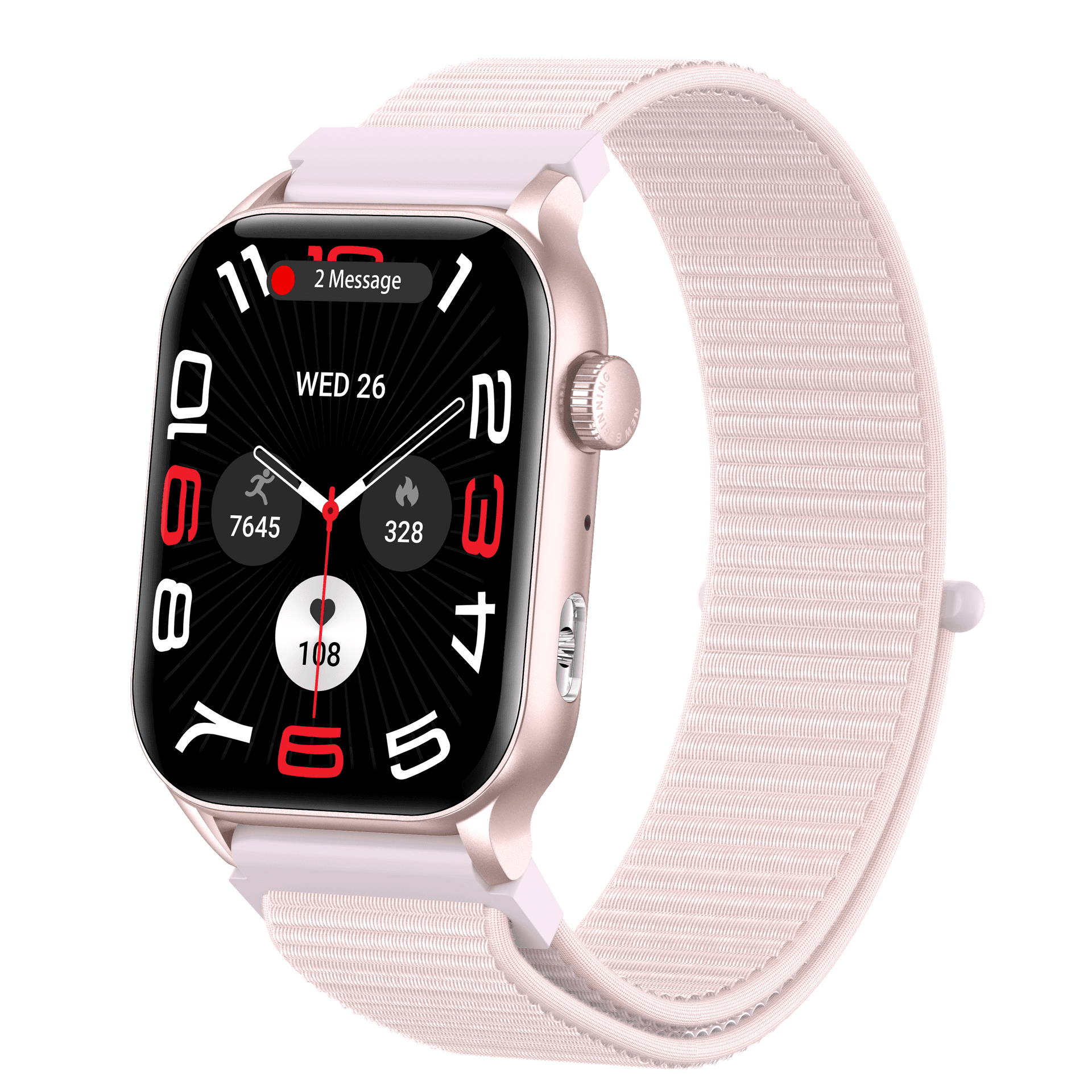 Philippe Palmer Philippe Palmer Smart Watch LP26 AMOLED Ultra Light Pink Nylon