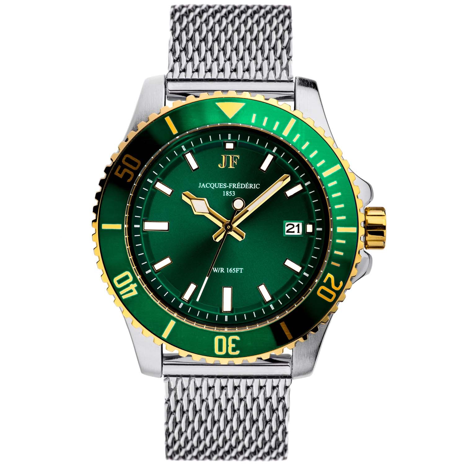 Jacques-Frédéric Jacques-Frédéric Nautique Mesh 18K Gold / Steel / Green