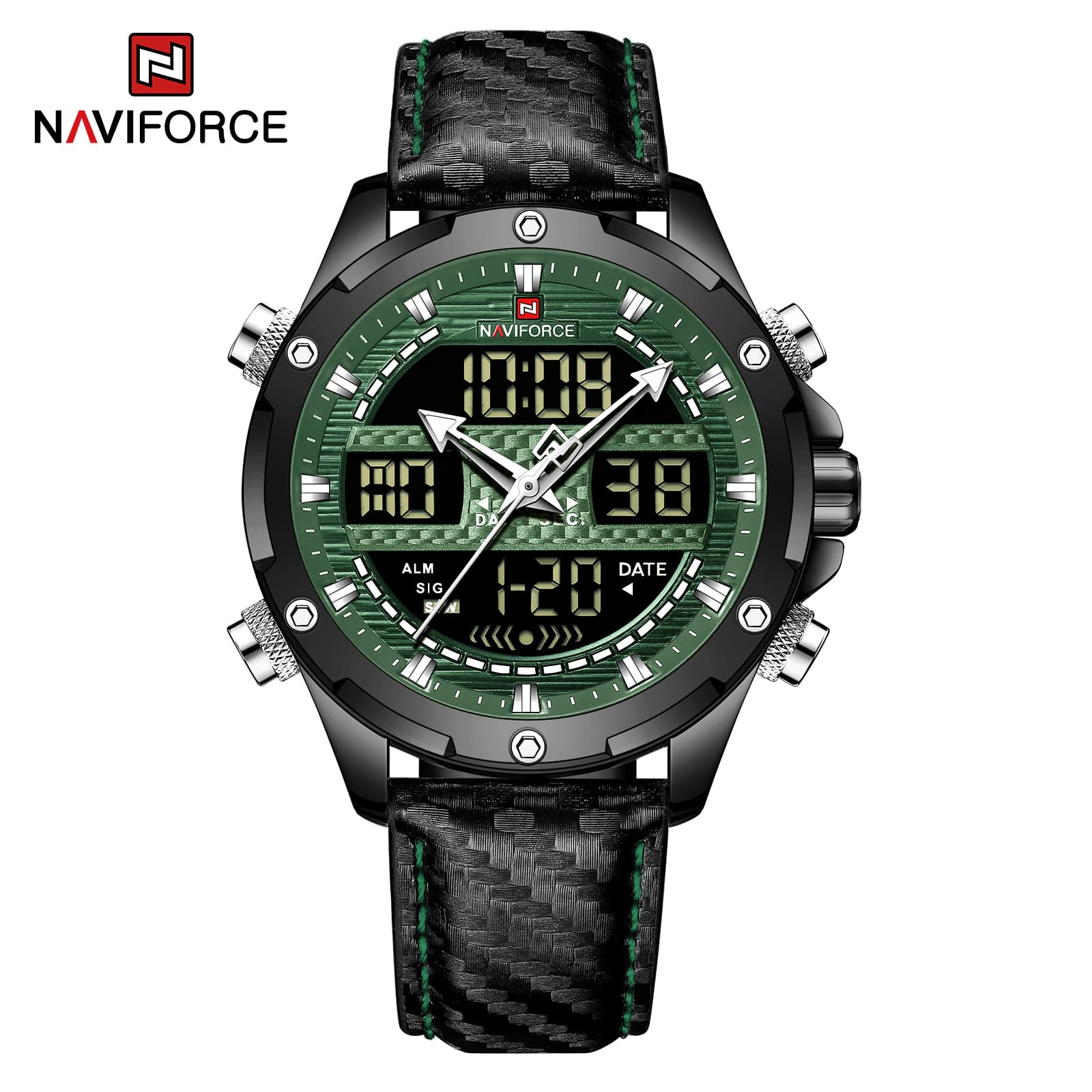 NAVIFORCE Naviforce Digital Carbon Green