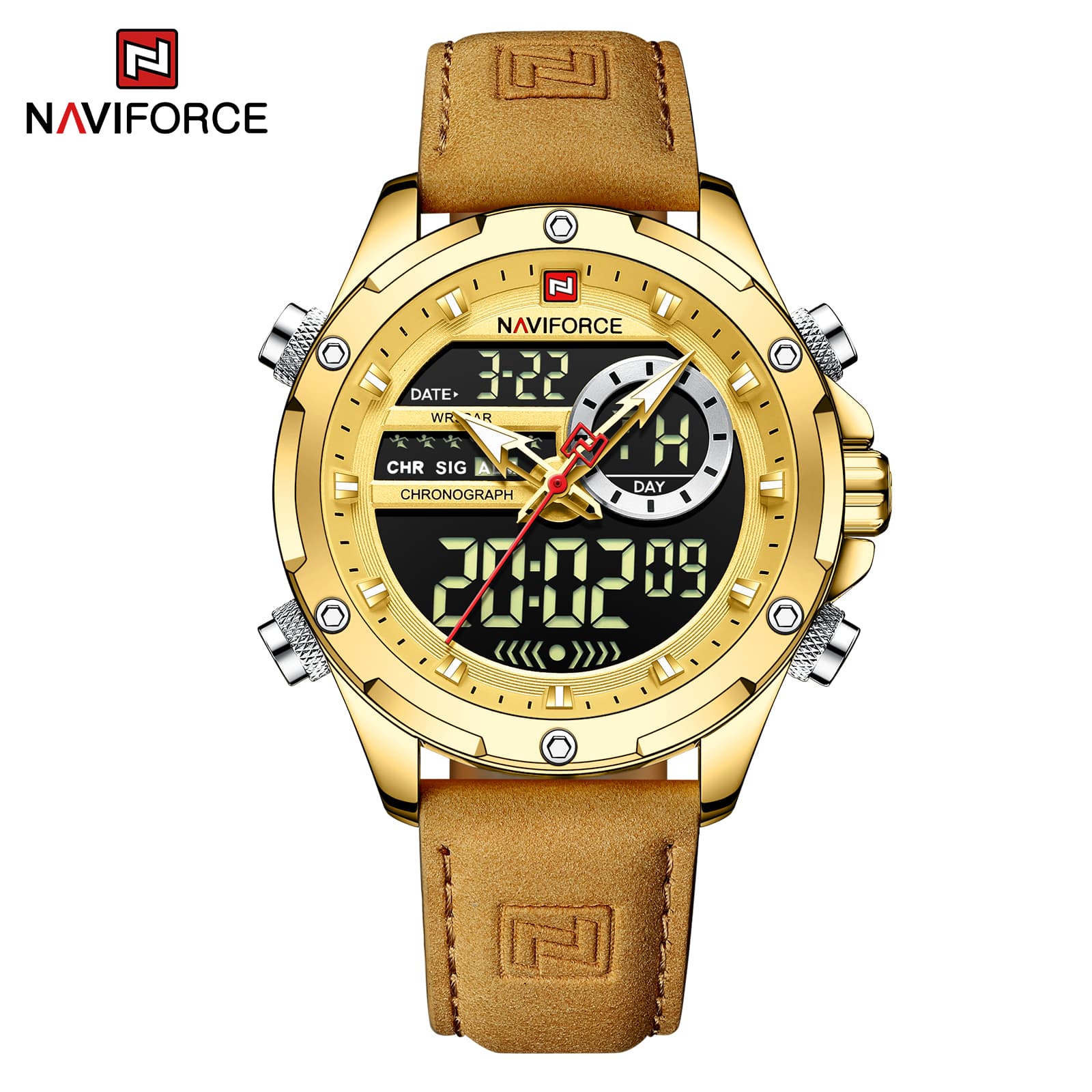 NAVIFORCE Naviforce Hydro Cloud Gold Brown