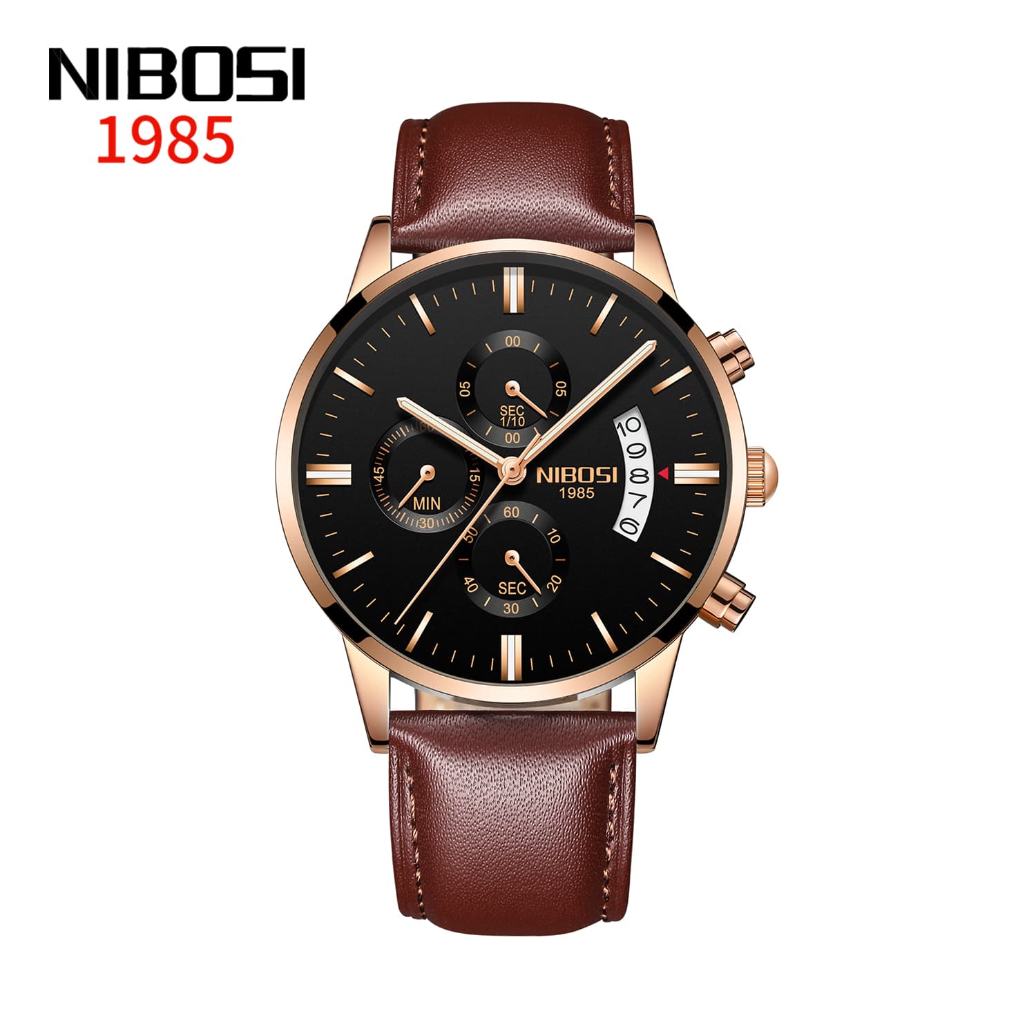 Nibosi Nibosi Lancer Rose Gold Black Brown