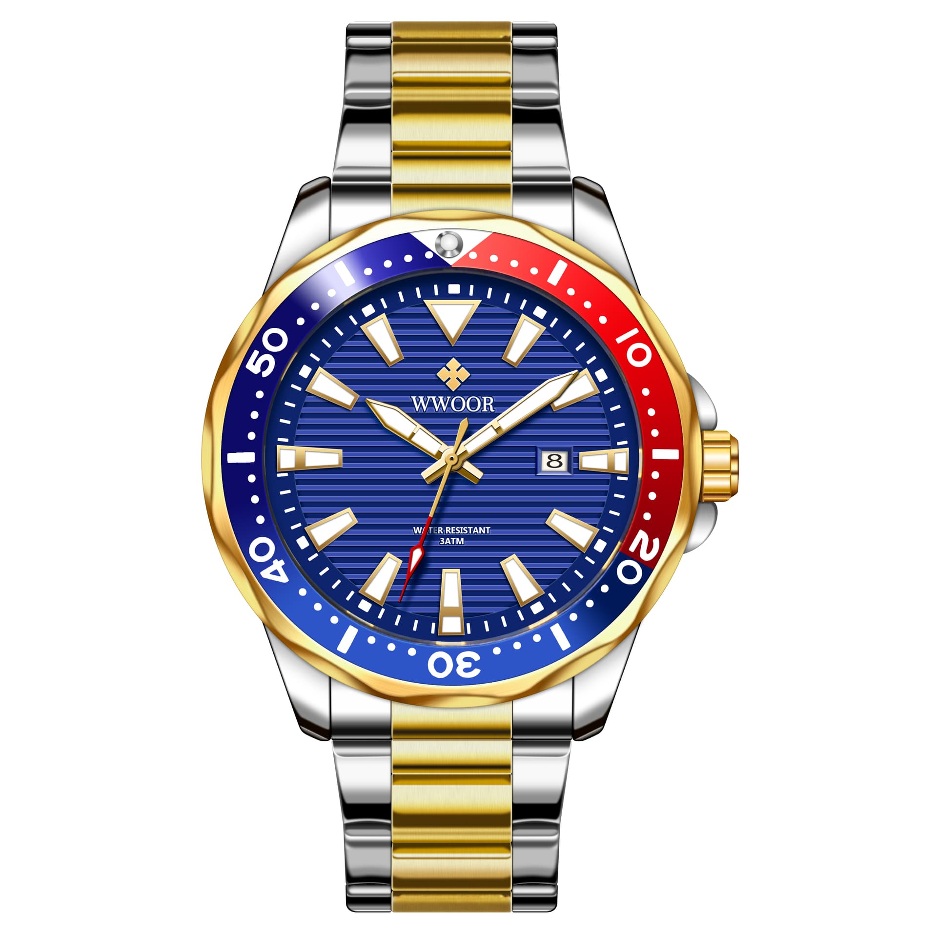 WWOOR WWOOR Ripple Silver Gold Blue