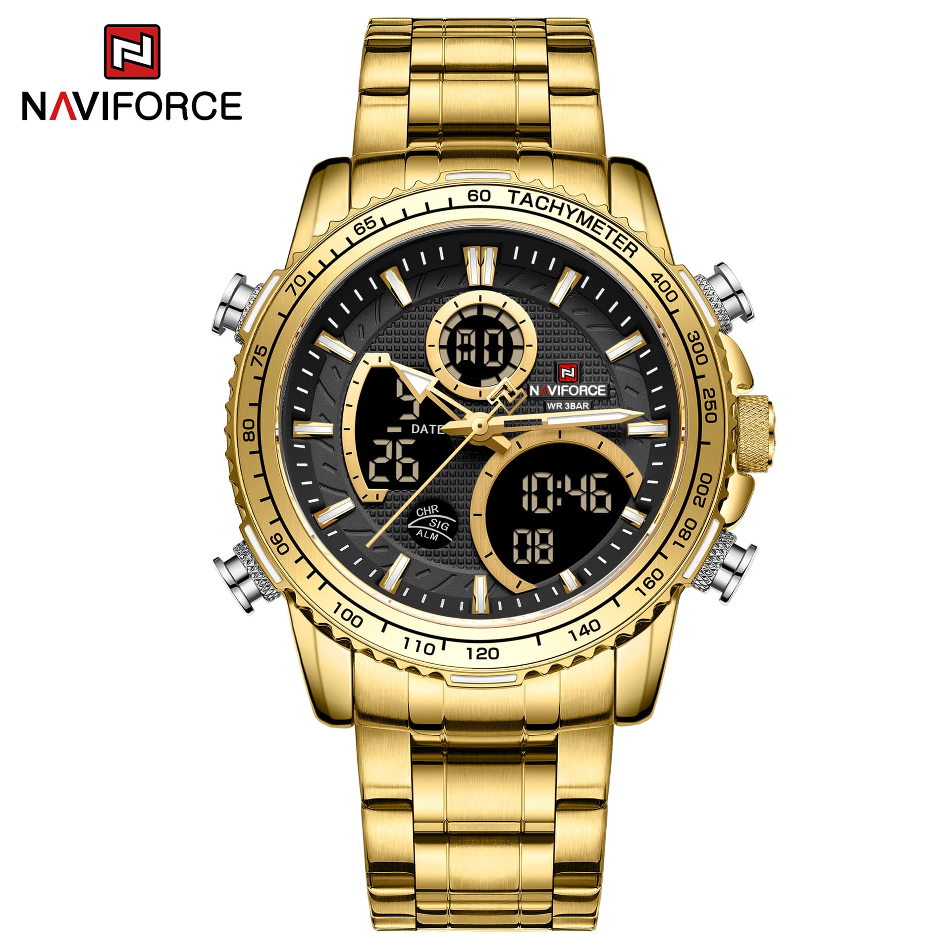 NAVIFORCE Naviforce Raptor Gold Black