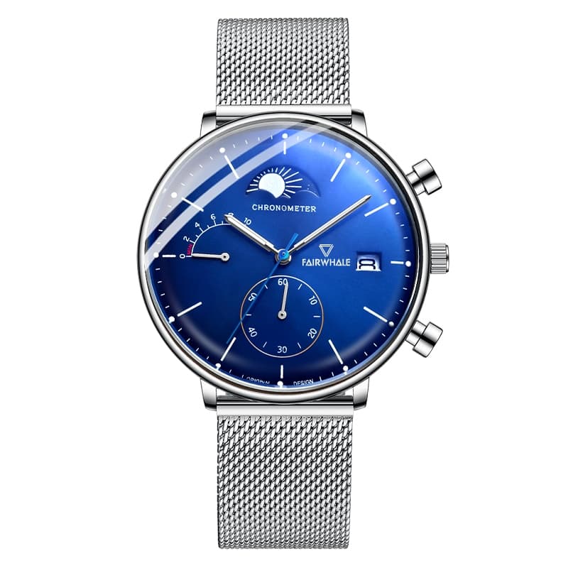Mark Fairwhale Mark Fairwhale Sirius Silver Blue Mesh