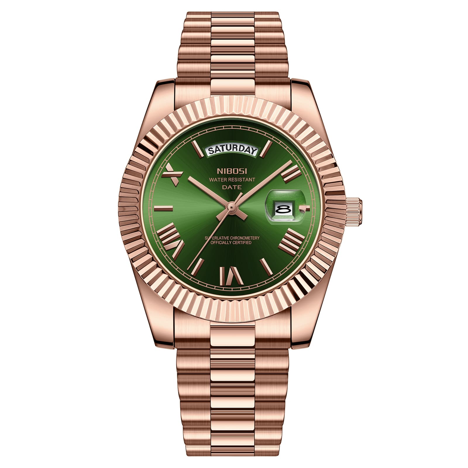 Nibosi Nibosi Day-Date Roman Rose Green
