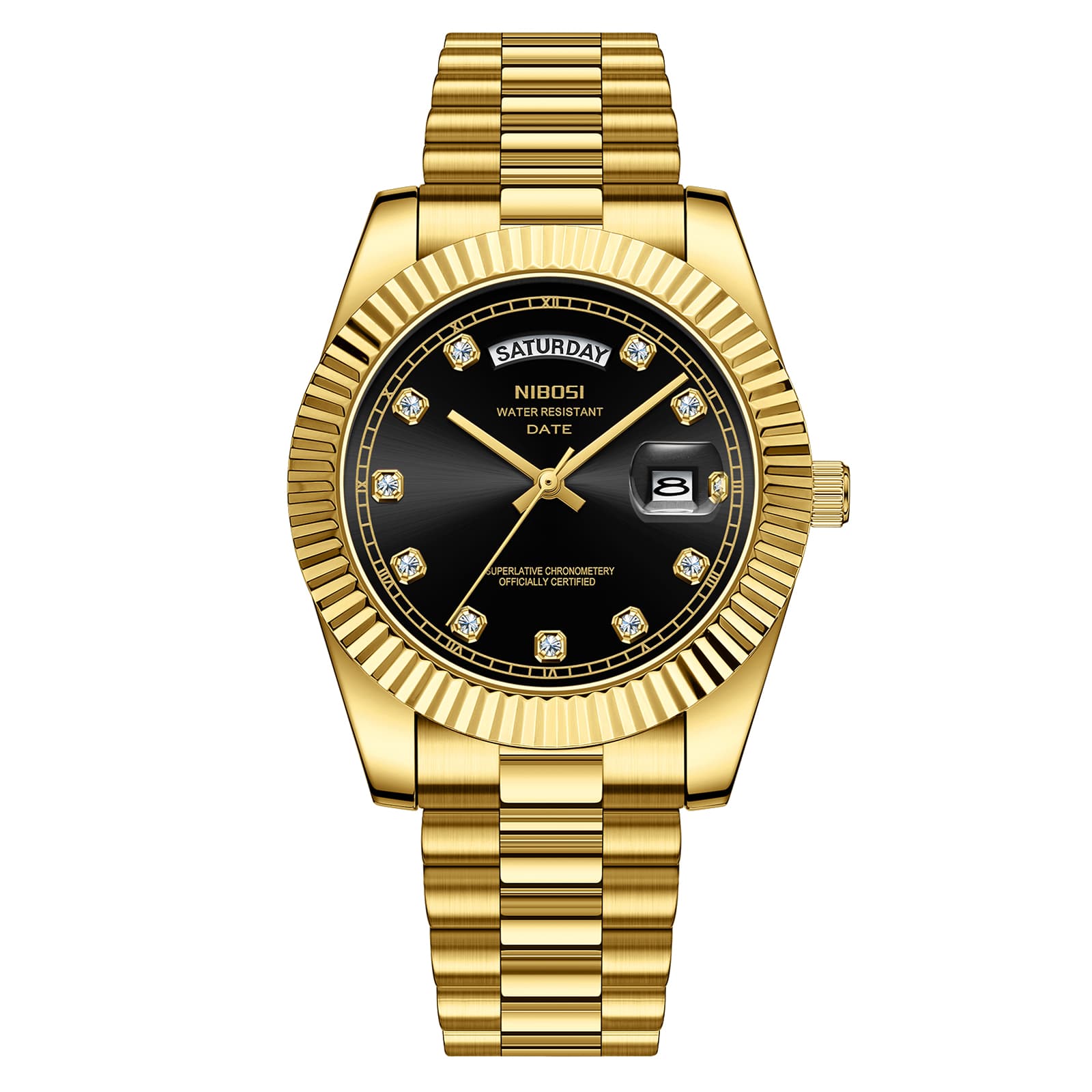 Nibosi Nibosi Day-Date Gold Black
