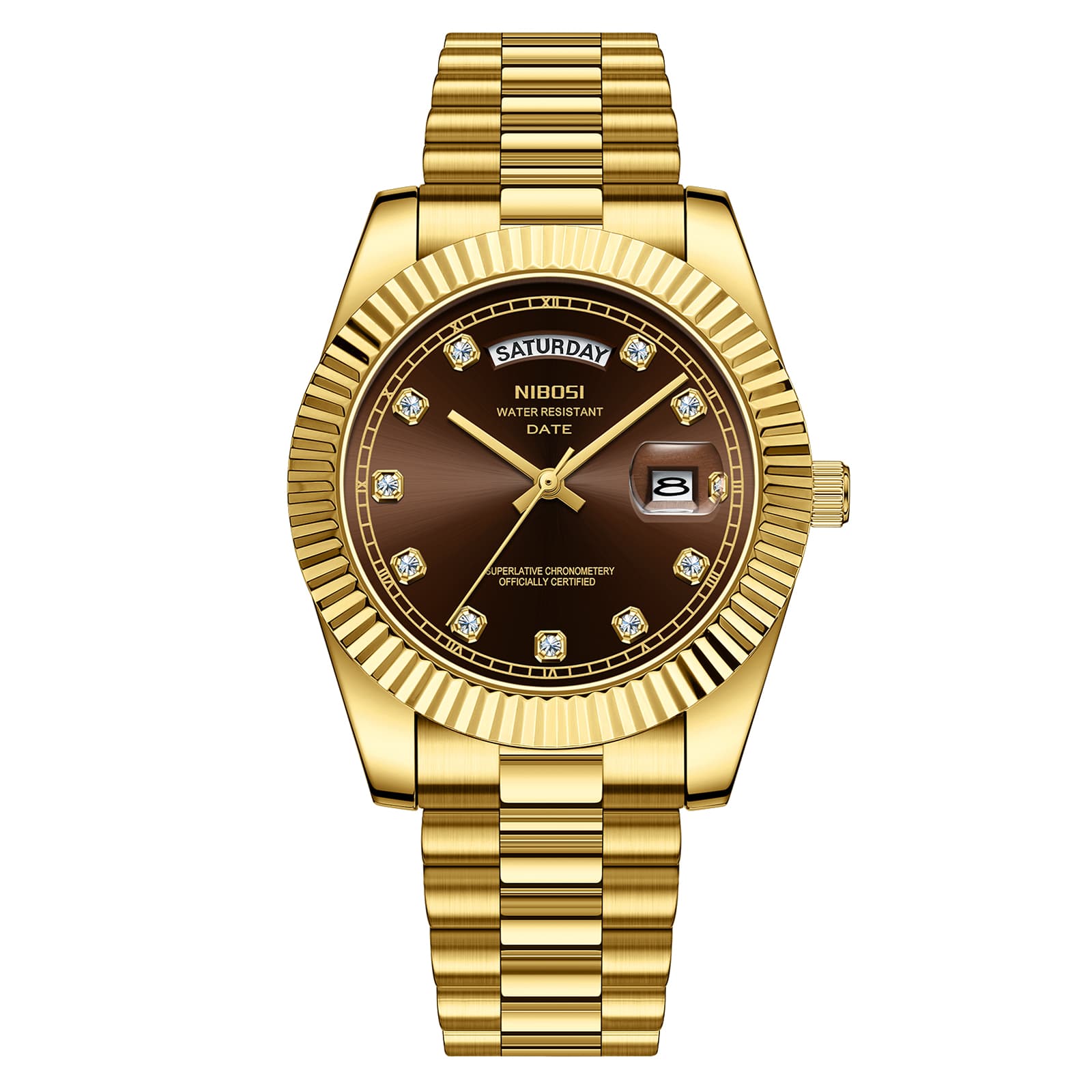 Nibosi Nibosi Day-Date Gold Brown