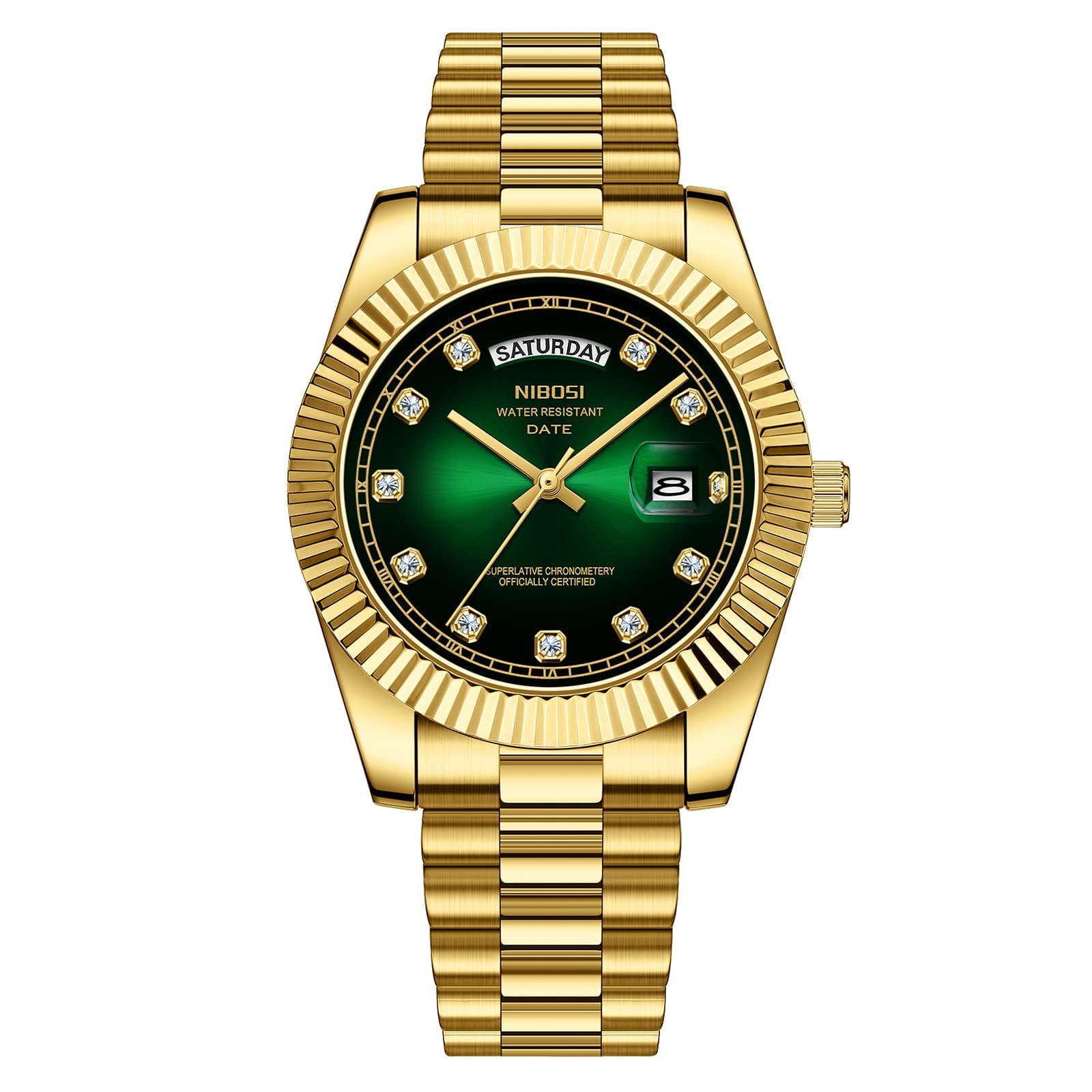 Nibosi Nibosi Day-Date Gold Green