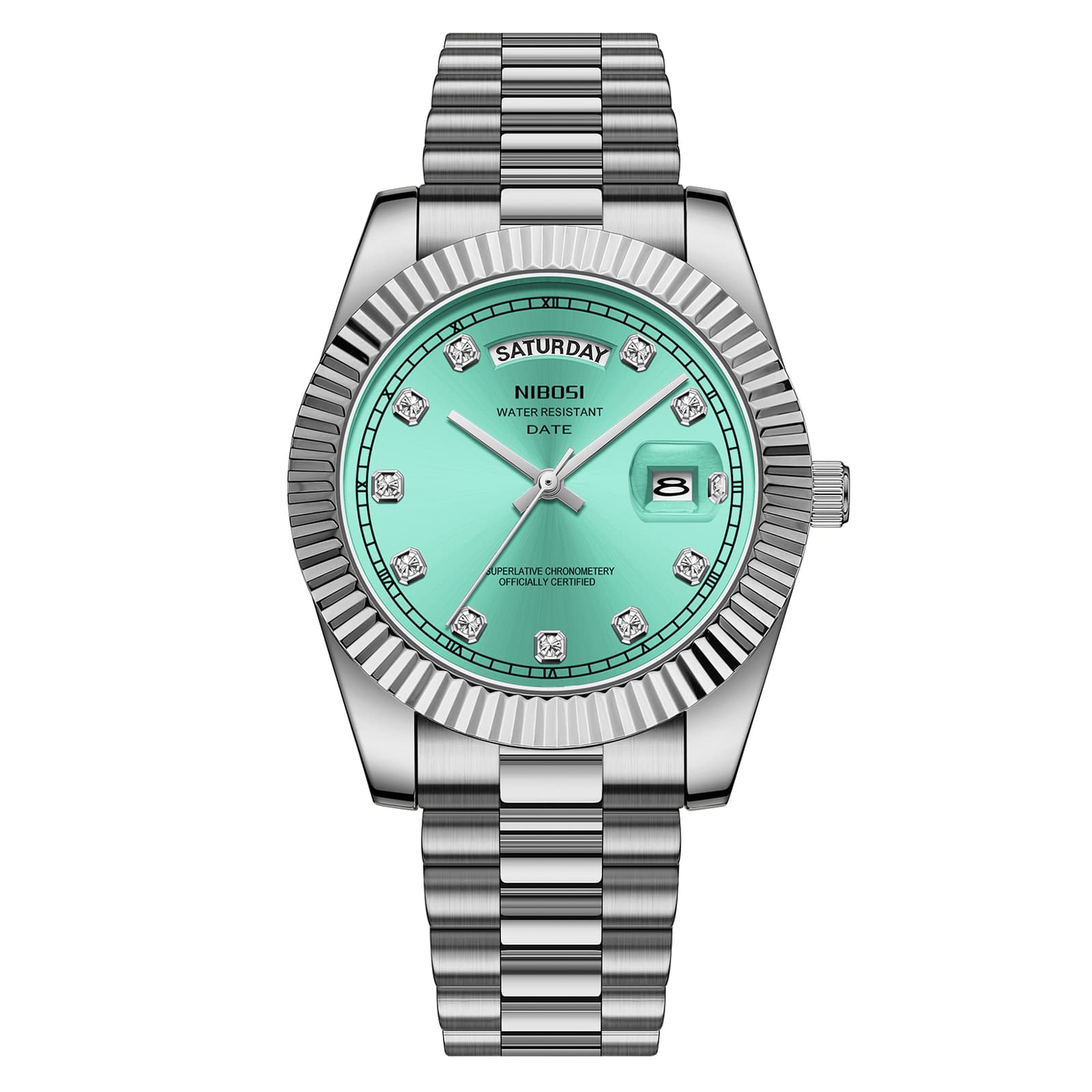 Nibosi Nibosi Day-Date Silver Teal