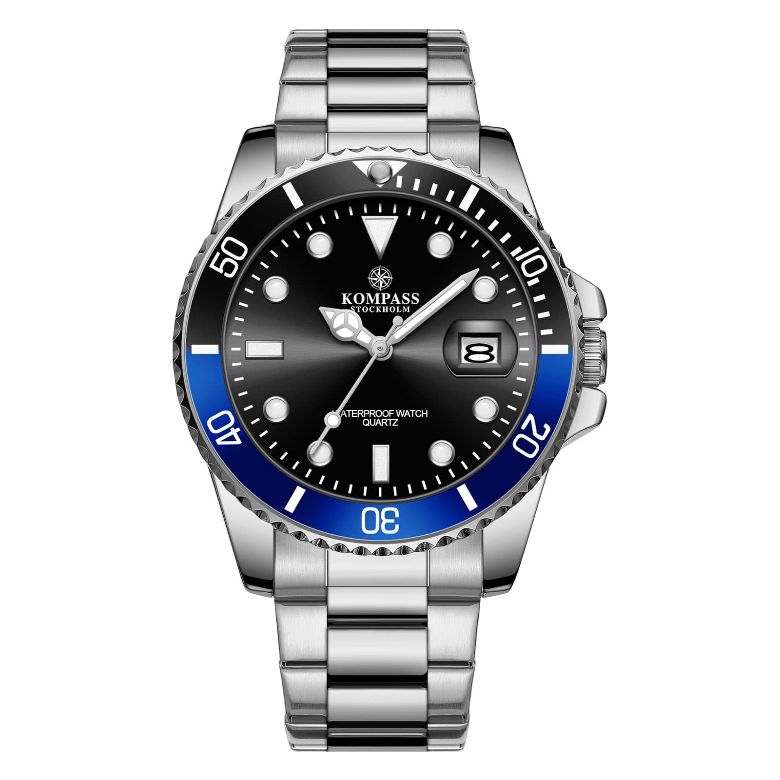 Kompass Stockholm Kompass OceanXplorer Silver Black/Blue