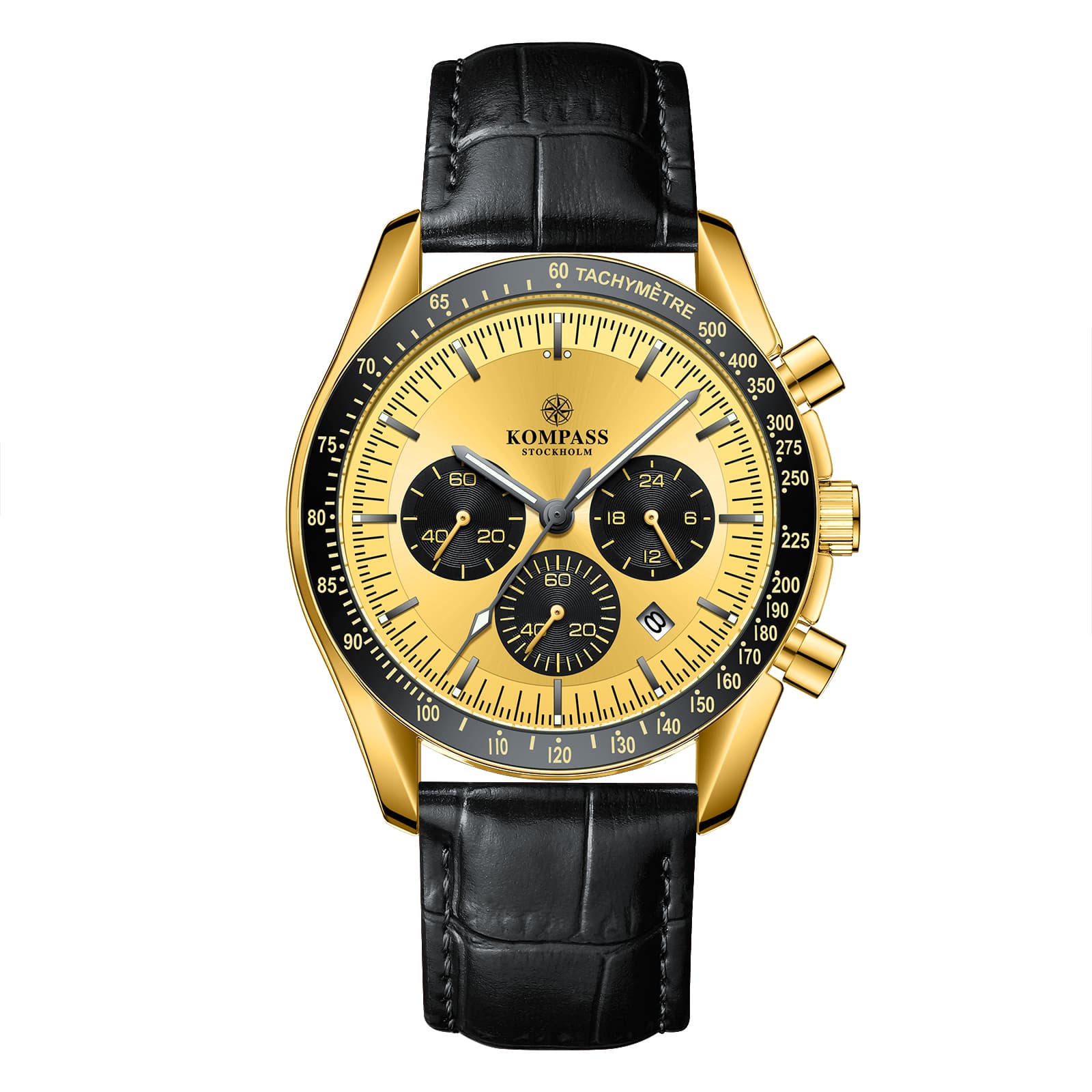 Kompass Stockholm Kompass ChronoSpeed Gold Black