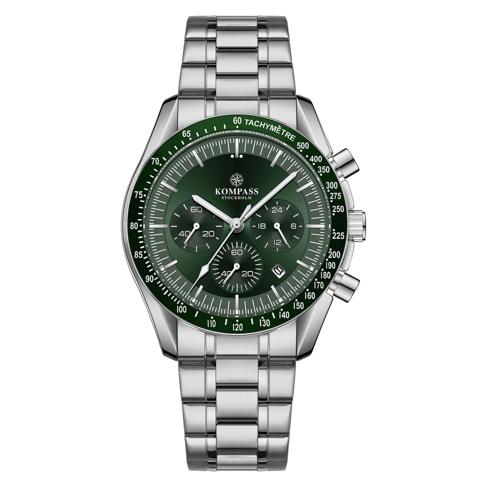 Kompass Stockholm Kompass ChronoSpeed Steel Green