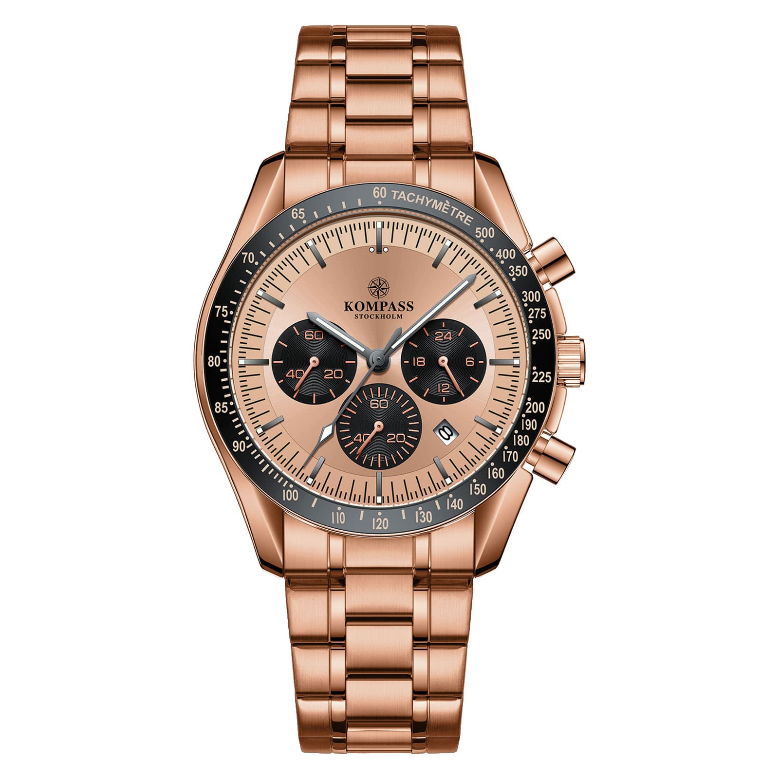Kompass Stockholm Kompass ChronoSpeed Steel Rose Gold