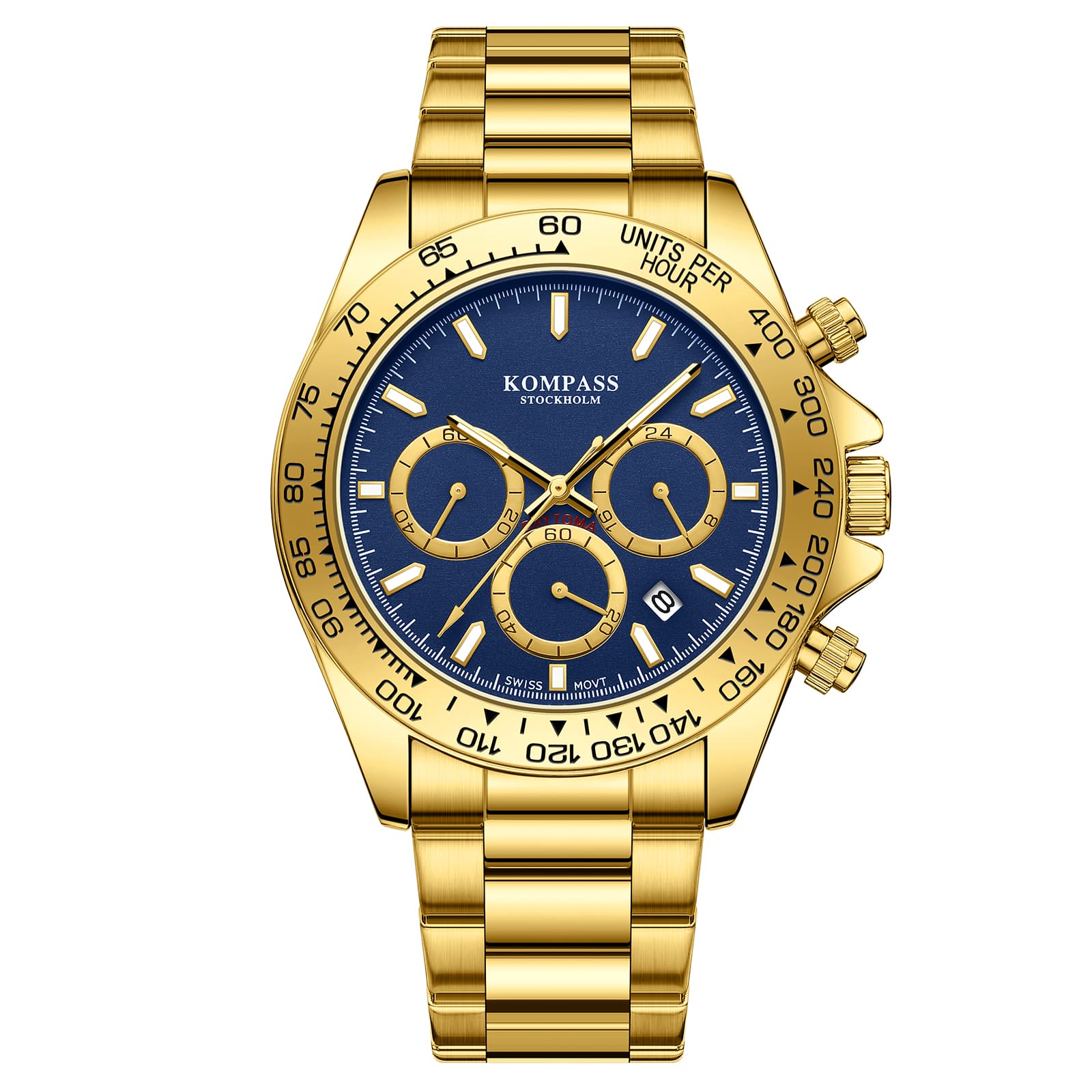 Kompass Stockholm Kompass ChronoRace Gold Blue