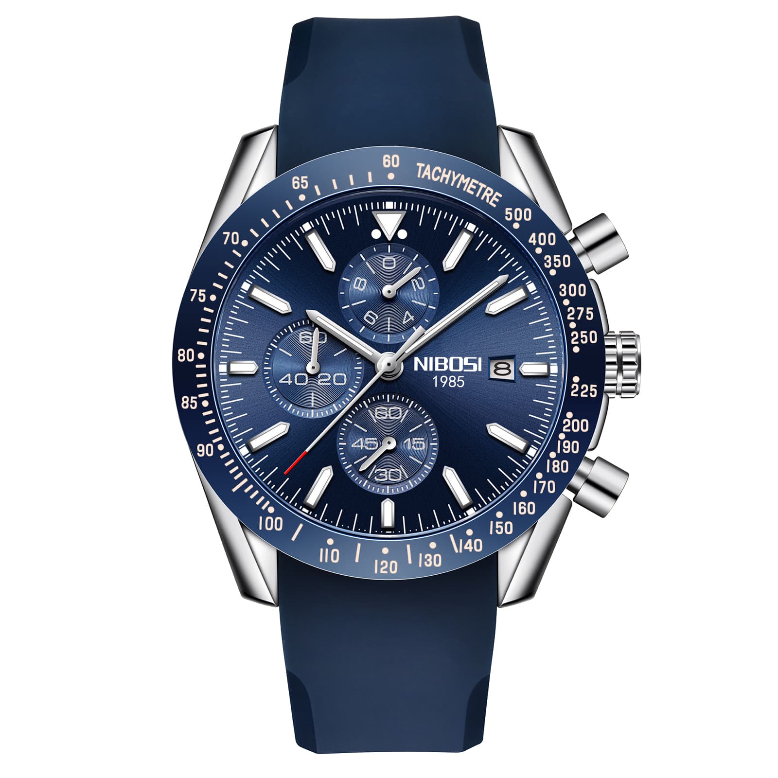 Nibosi Nibosi Trackmaster Silver Blue Rubber