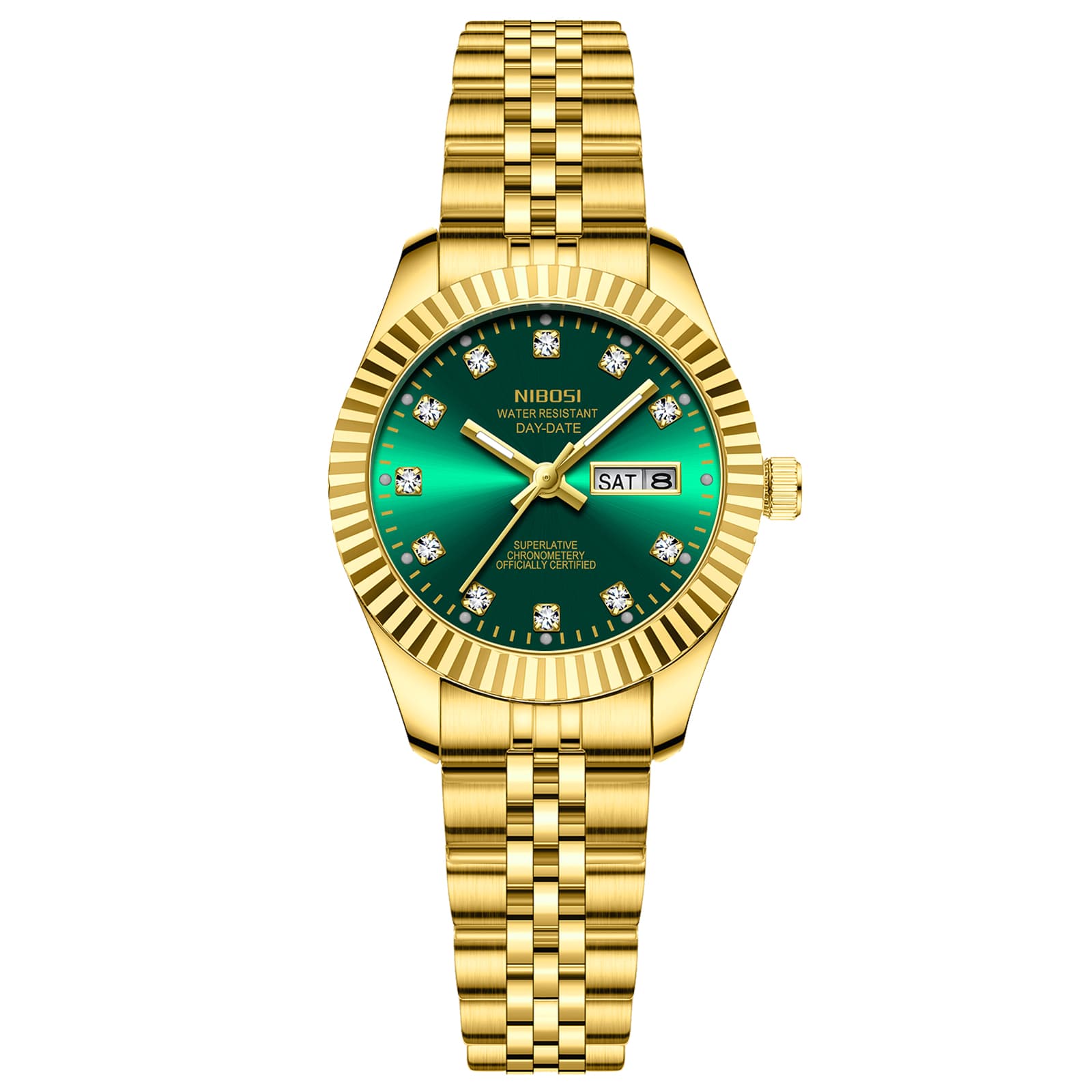 Nibosi Nibosi Millbury Day-Date Gold Green