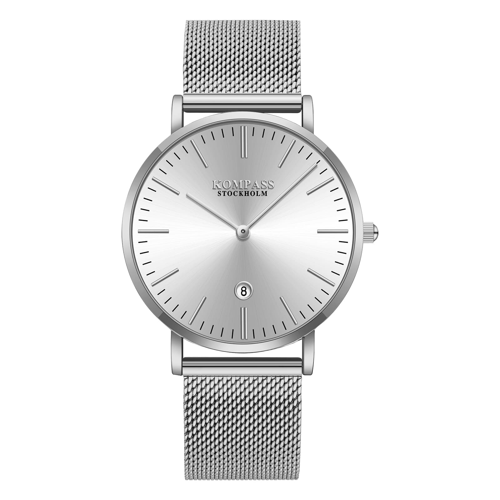 Kompass Stockholm Kompass Nautilus Silver Mesh Strap