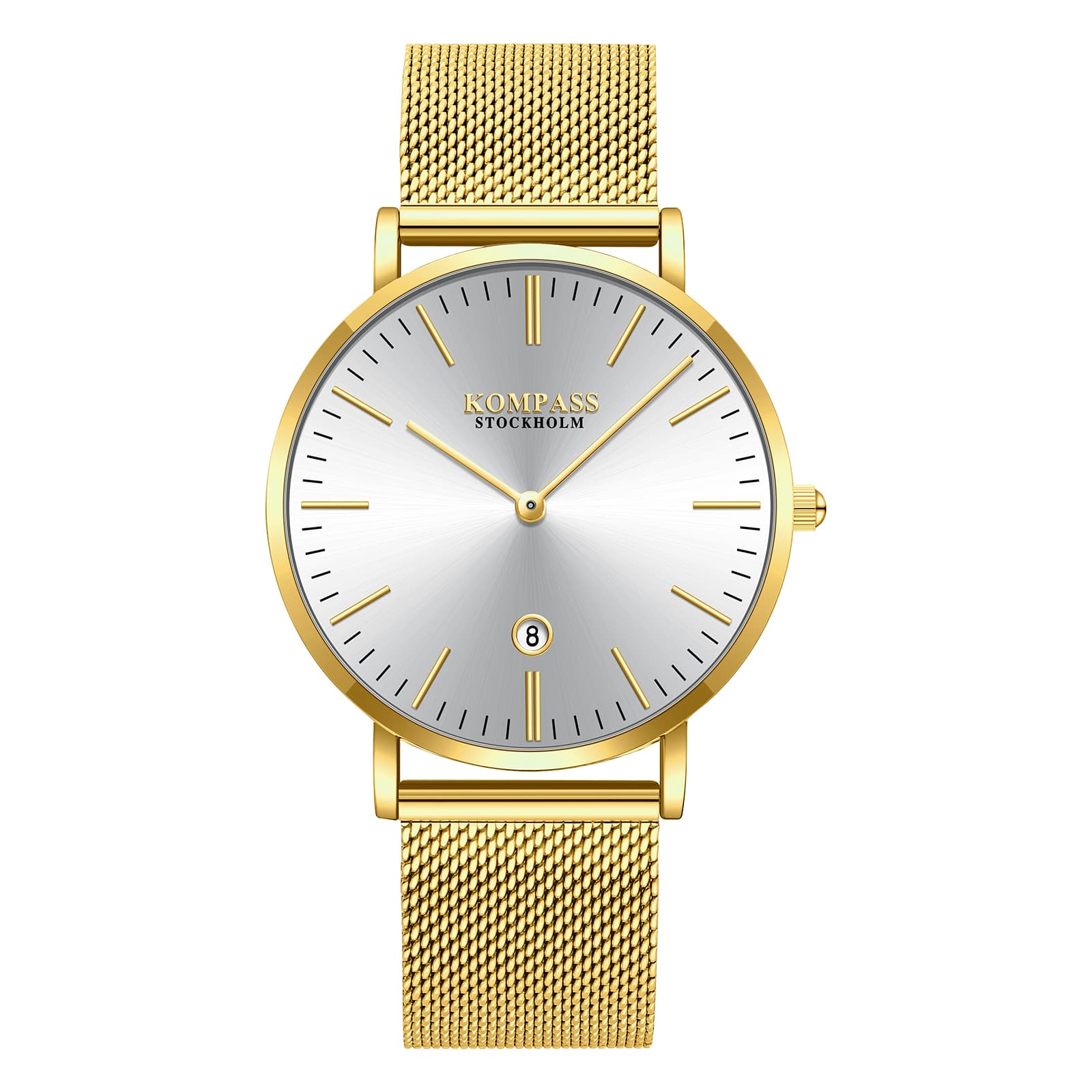 Kompass Stockholm Kompass Nautilus Gold Mesh Strap