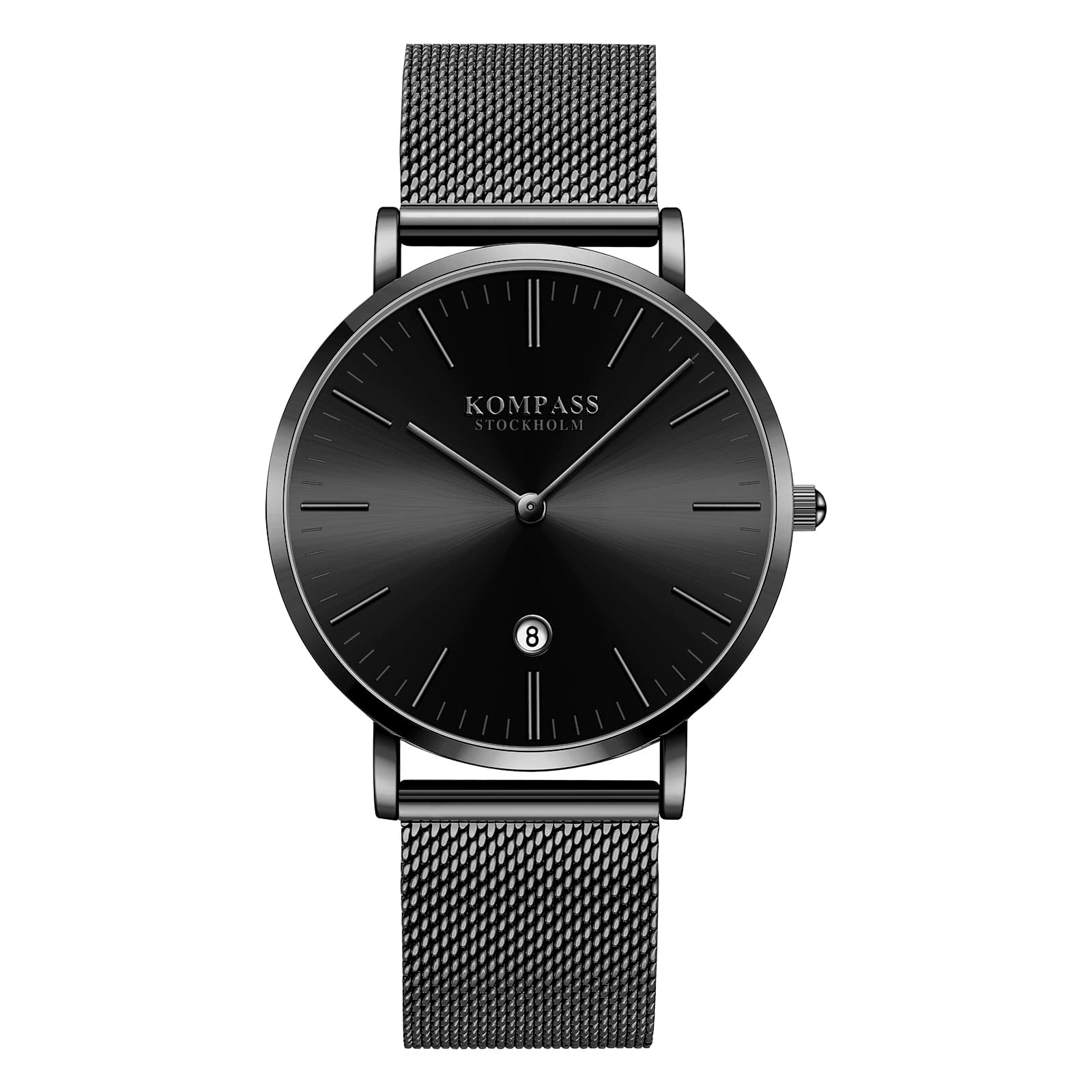 Kompass Stockholm Kompass Nautilus Black Mesh Strap