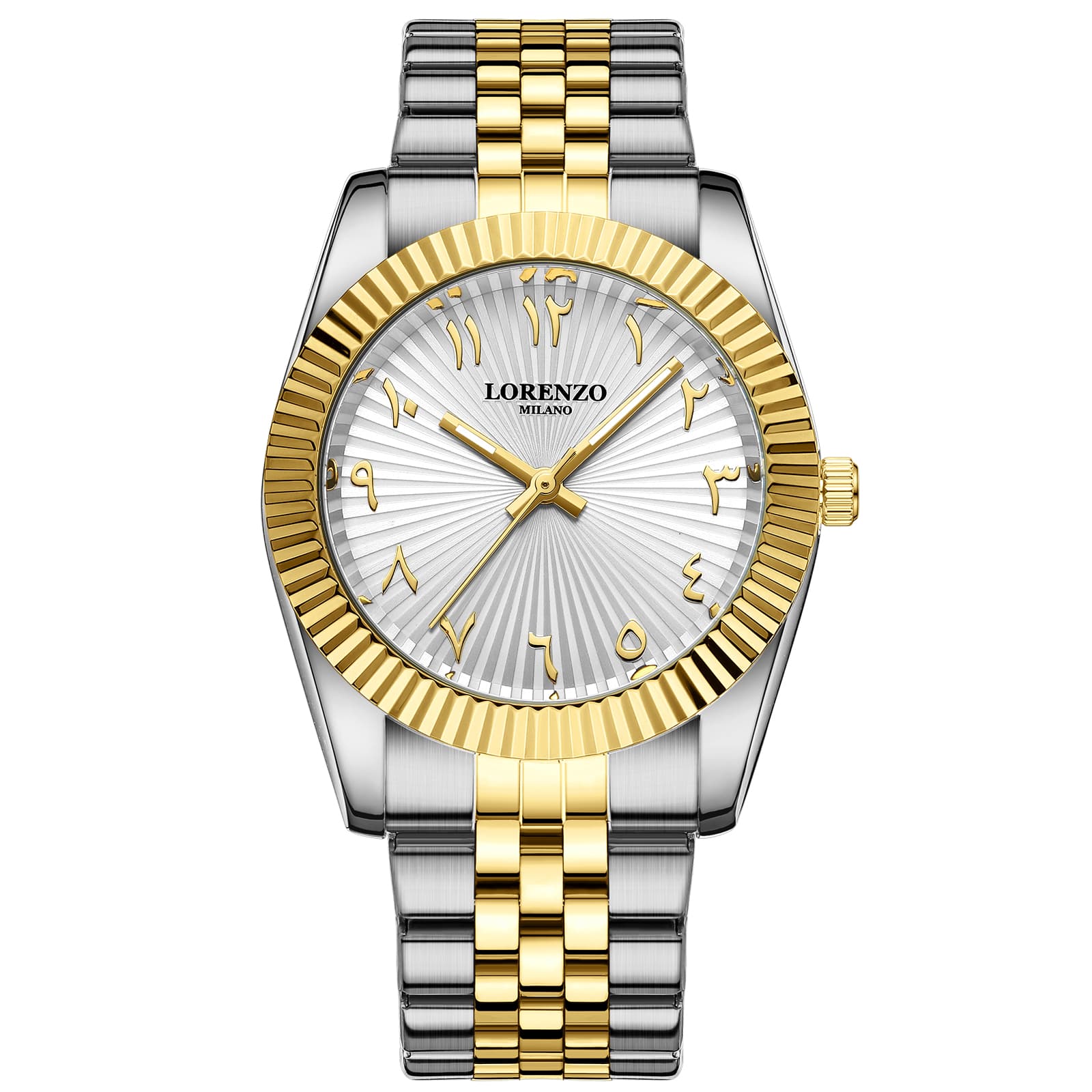 Lorenzo Milano Lorenzo Starburst Arabic Silver Gold