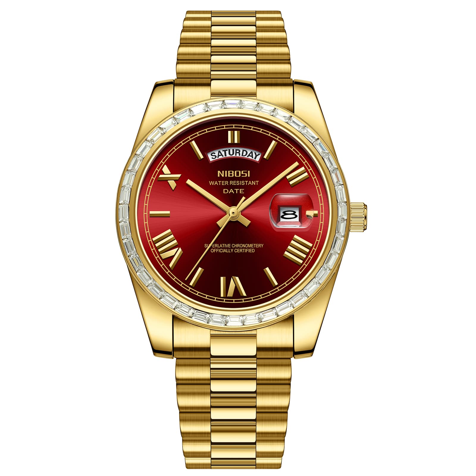 Nibosi Nibosi Day-Date President Gold Red