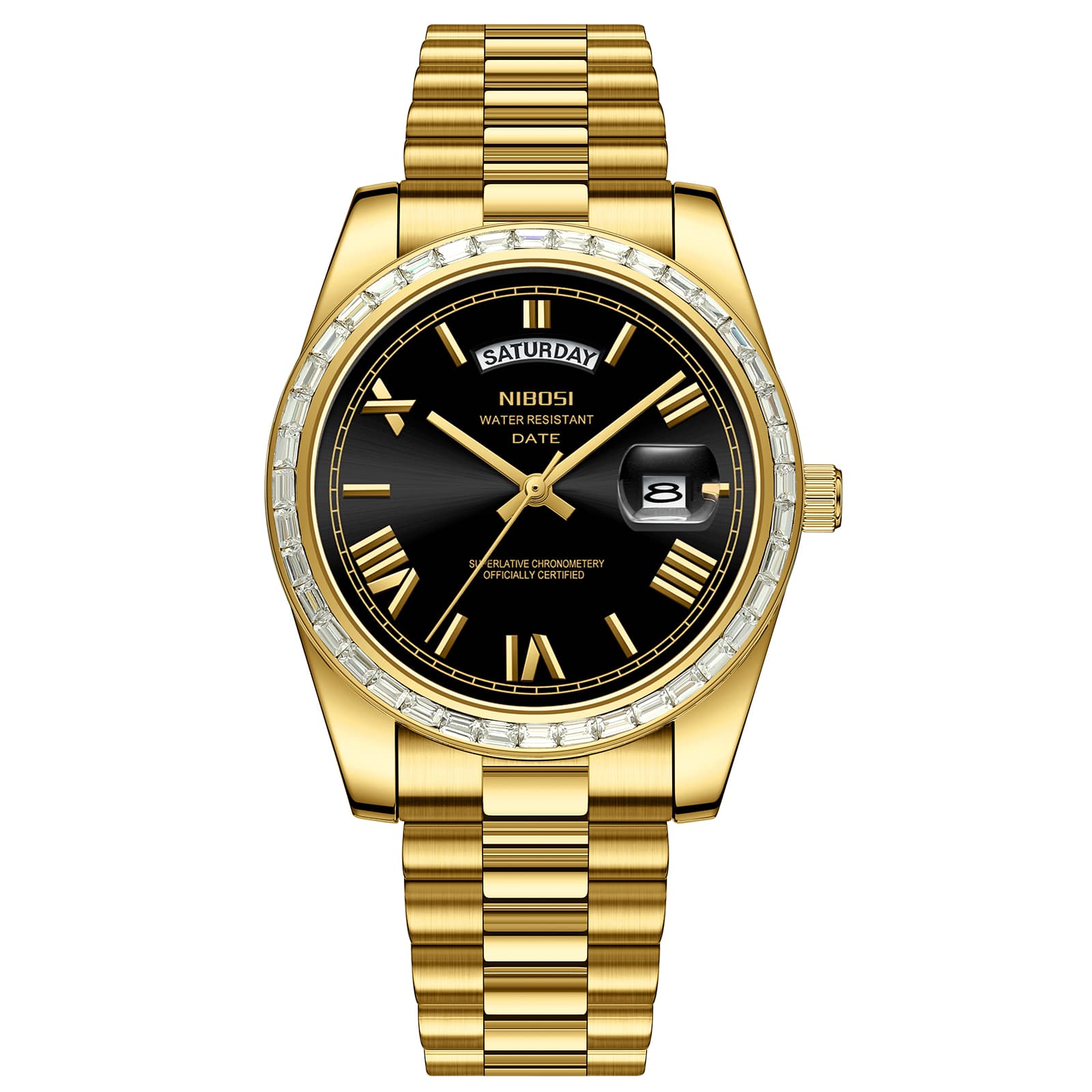Nibosi Nibosi Day-Date President Gold Black