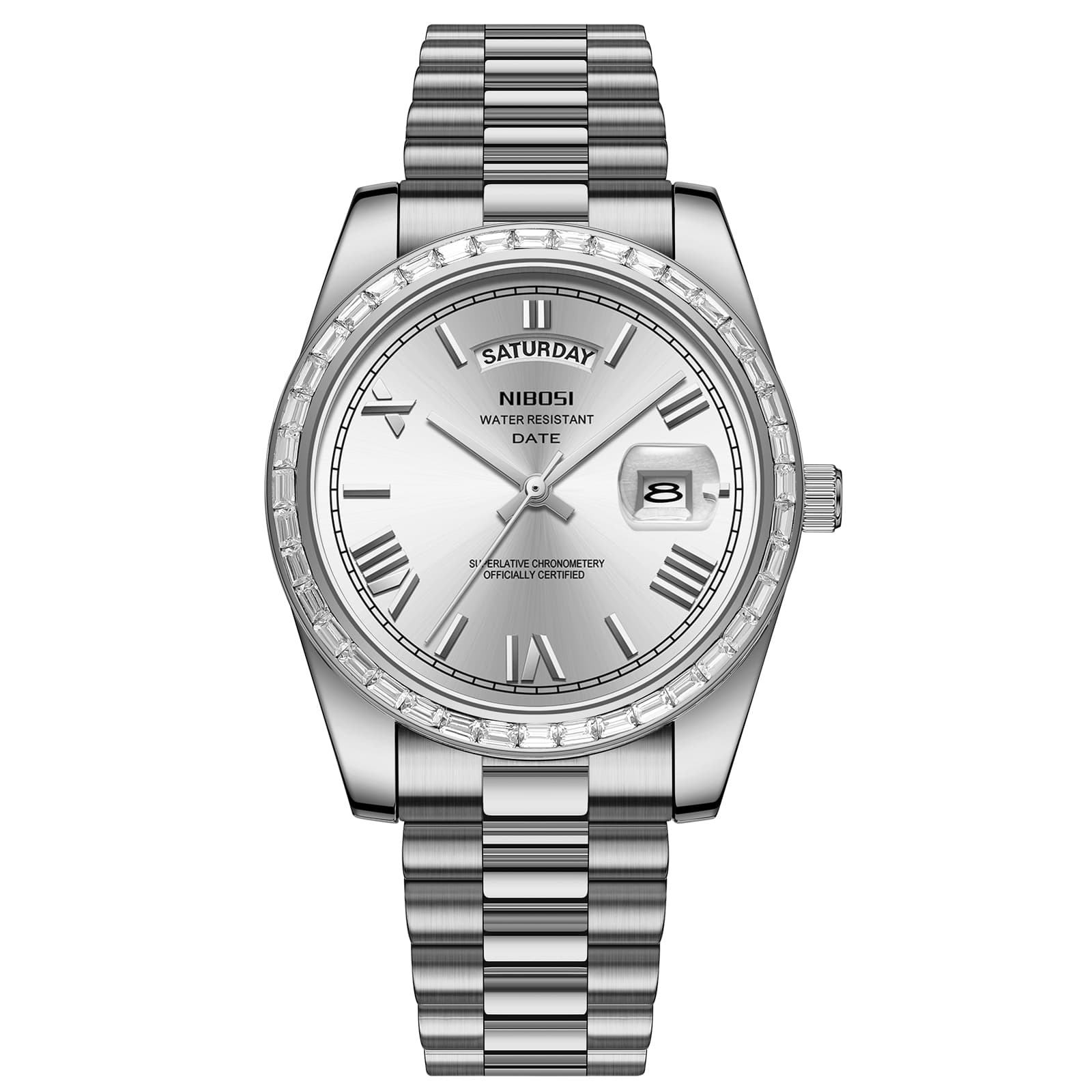 Nibosi Nibosi Day-Date President Silver