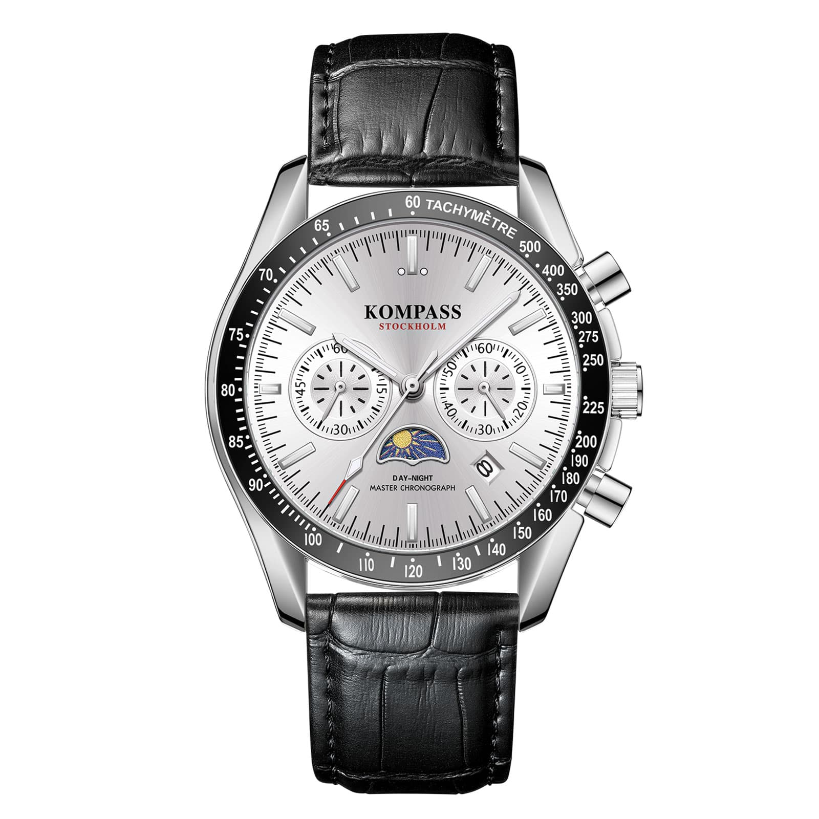 Kompass Stockholm Kompass Day-Night Master Chronograph Silver Black