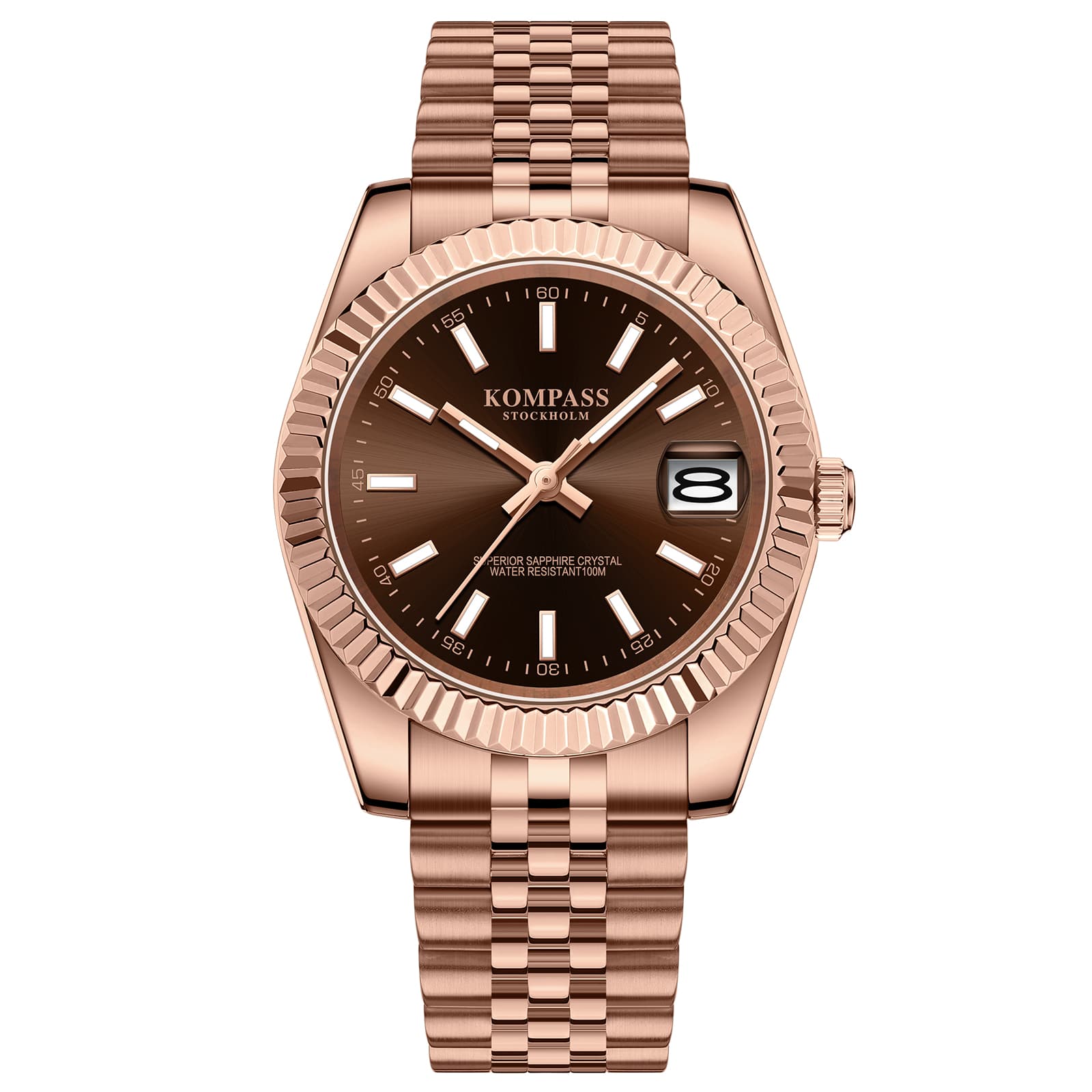 Kompass Stockholm Kompass Santorini Sapphire Steel Rose Brown
