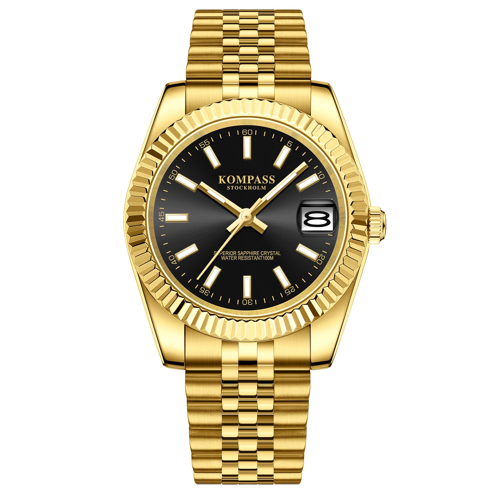 Kompass Stockholm Kompass Santorini Sapphire Steel Gold Black