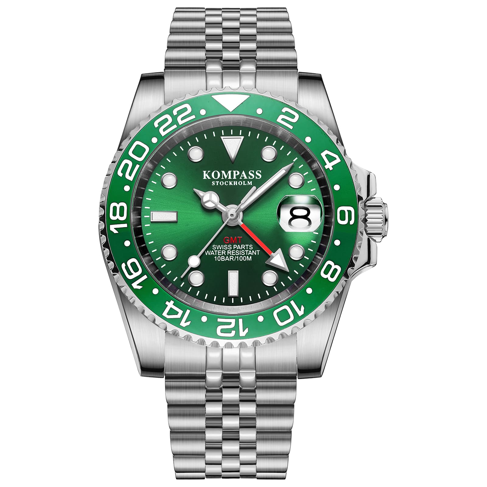 Kompass Stockholm Kompass GMT-Professional Jubilee Sapphire Steel Green
