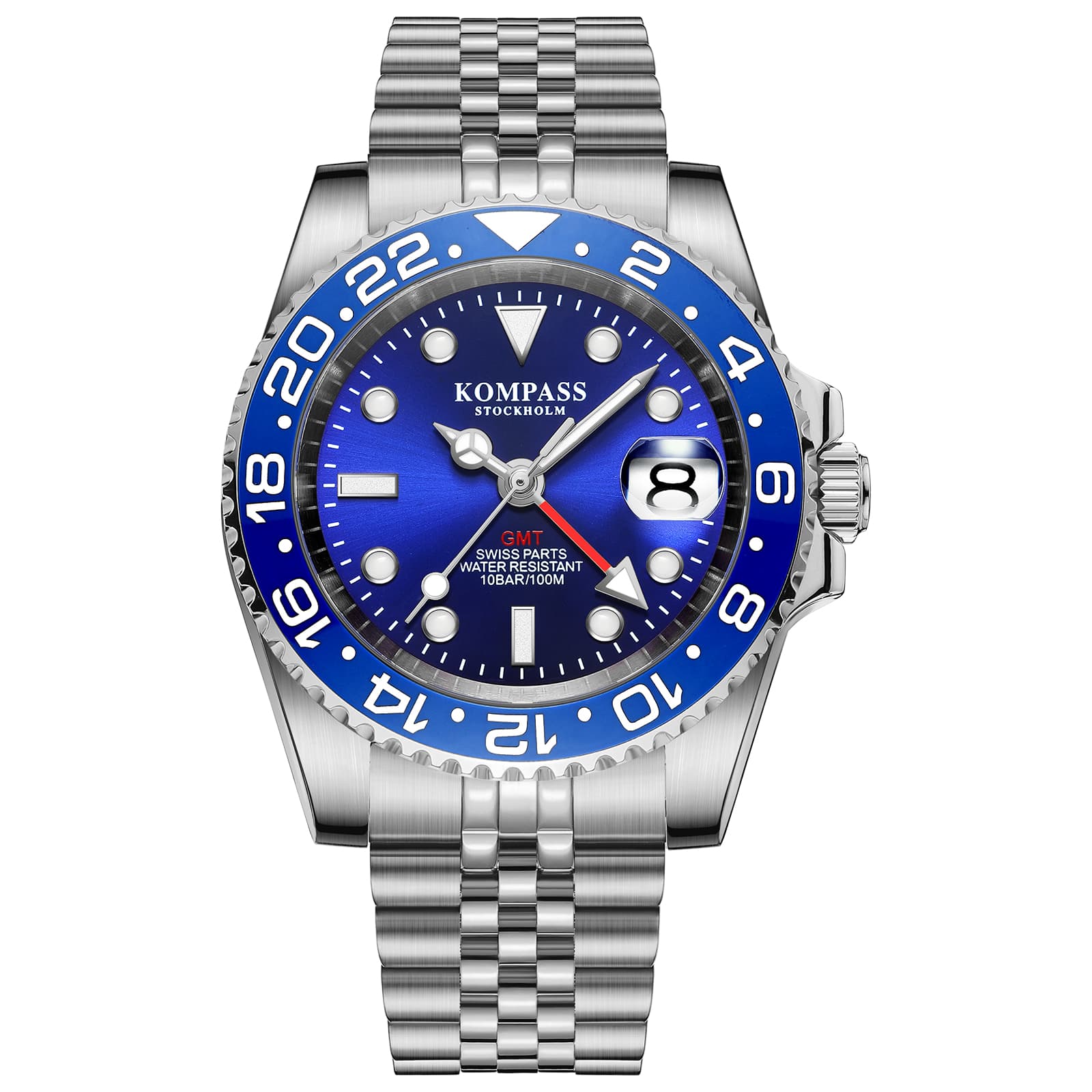 Kompass Stockholm Kompass GMT-Professional Jubilee Sapphire Steel Blue
