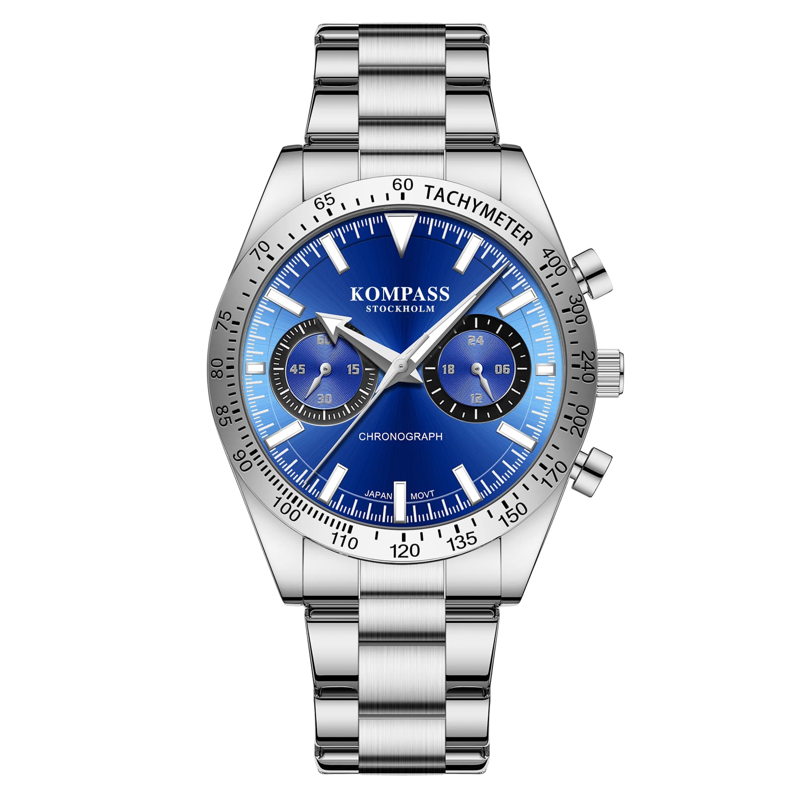 Kompass Stockholm Kompass Airborne Chronograph Silver Blue