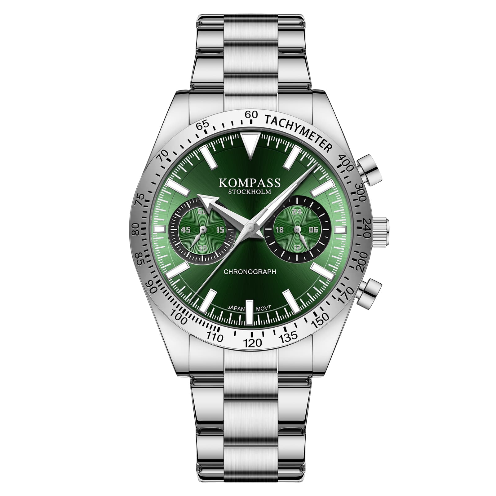 Kompass Stockholm Kompass Airborne Chronograph Silver Green