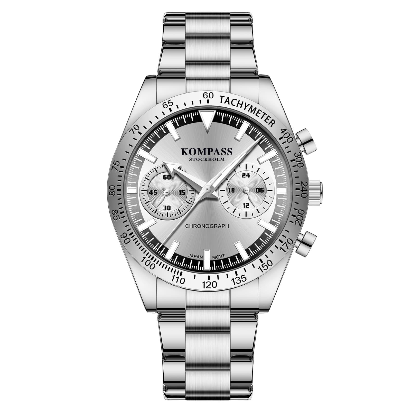 Kompass Stockholm Kompass Airborne Chronograph Silver