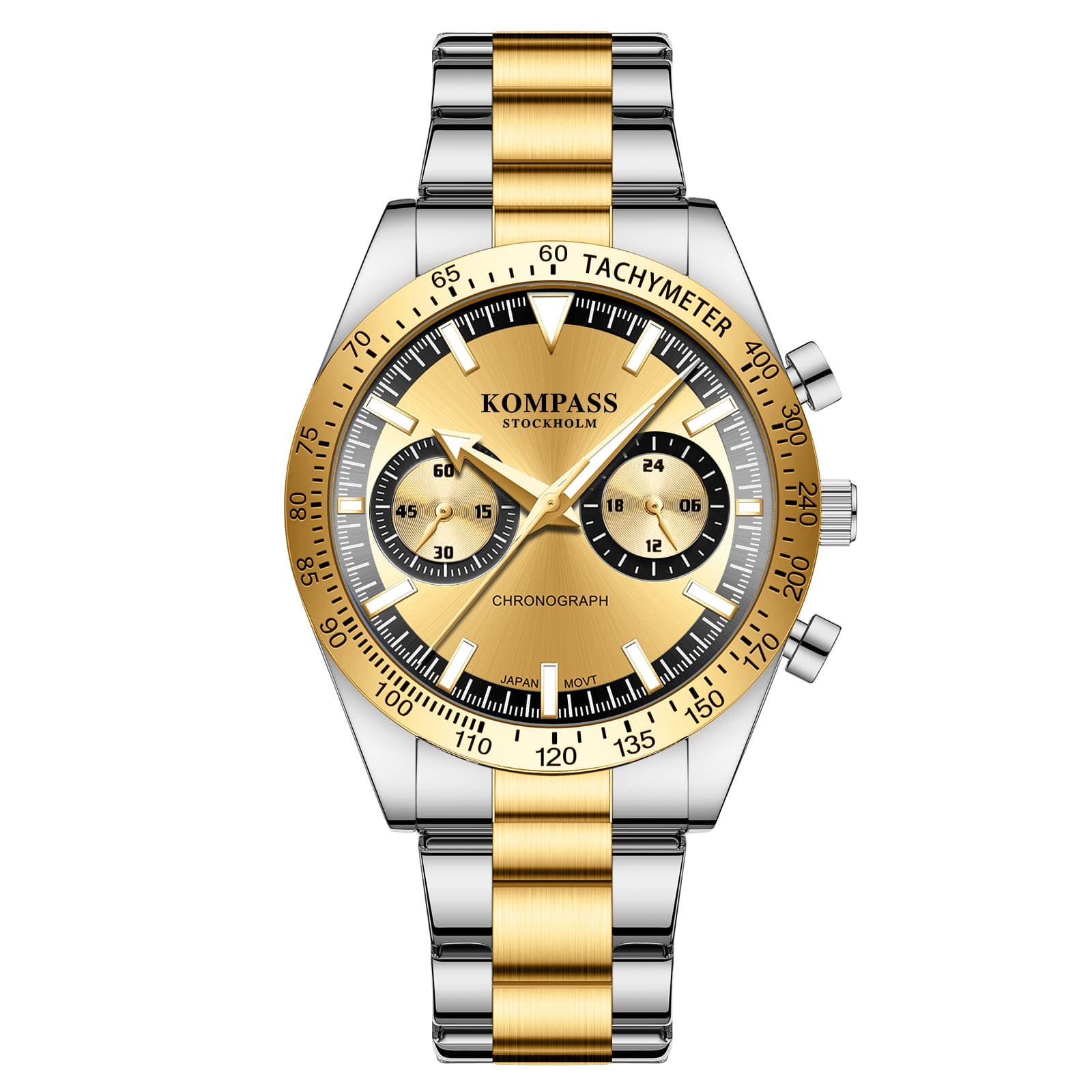 Kompass Stockholm Kompass Airborne Chronograph Silver Gold