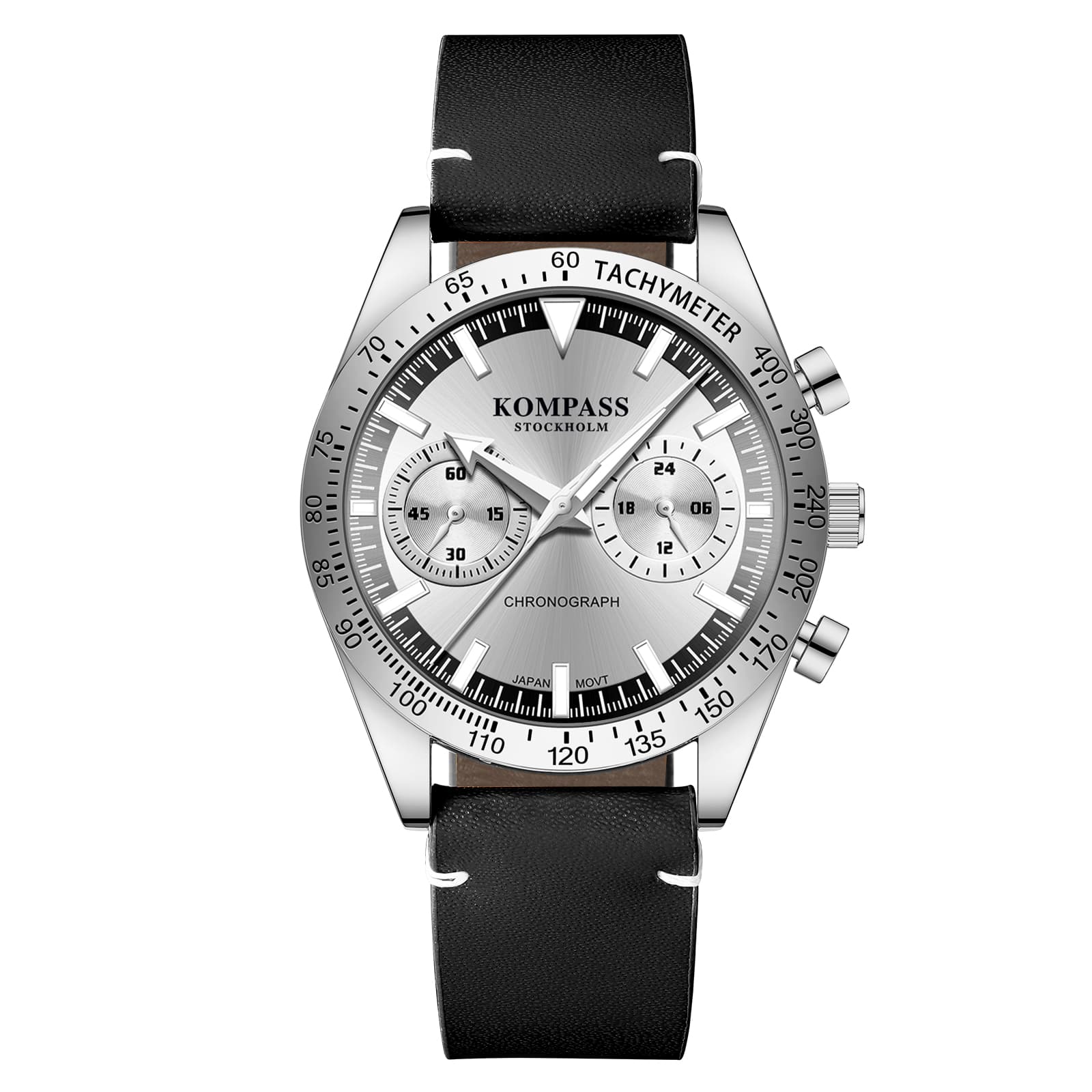 Kompass Stockholm Kompass Skyborne Chronograph Silver Black Silver