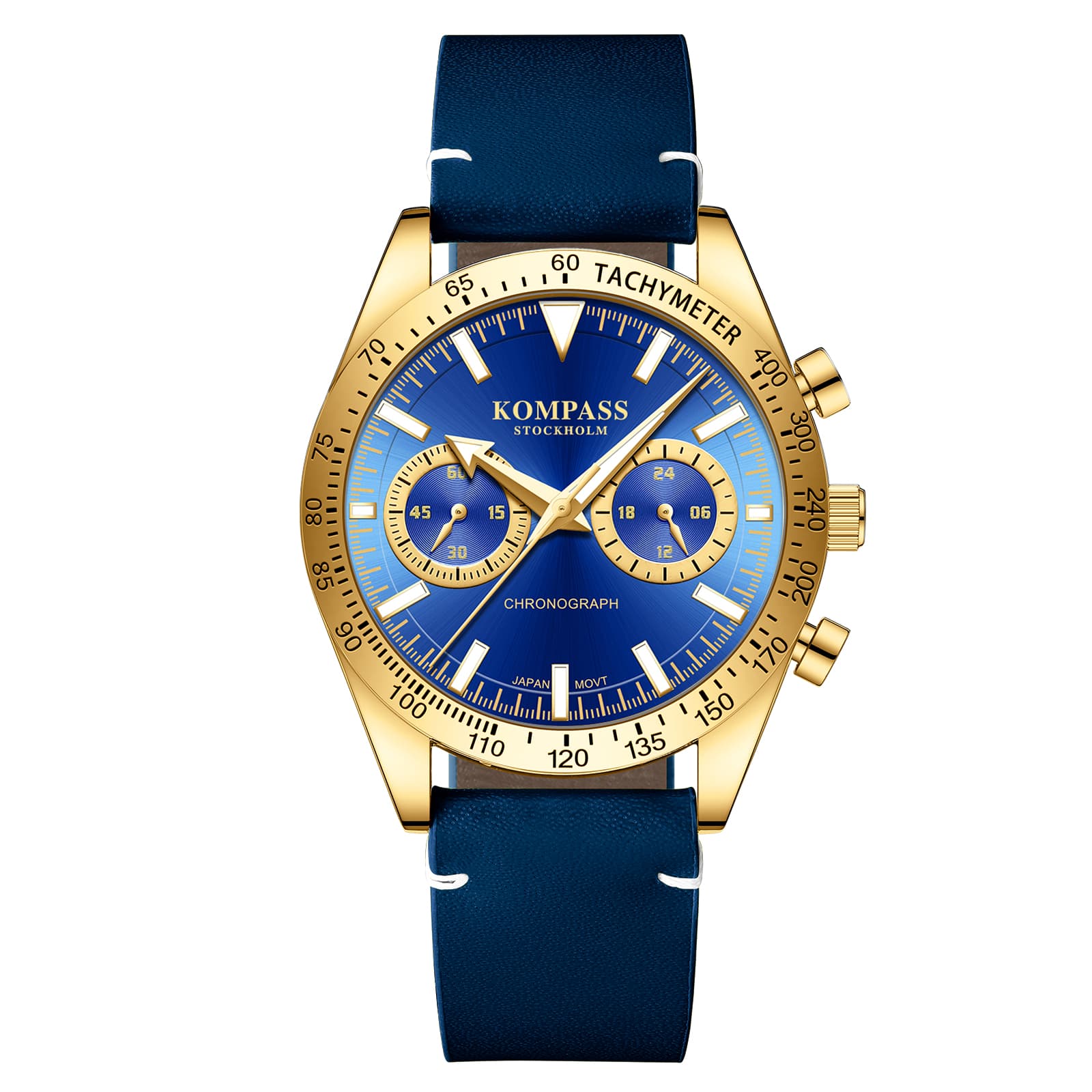 Kompass Stockholm Kompass Skyborne Chronograph Gold Blue