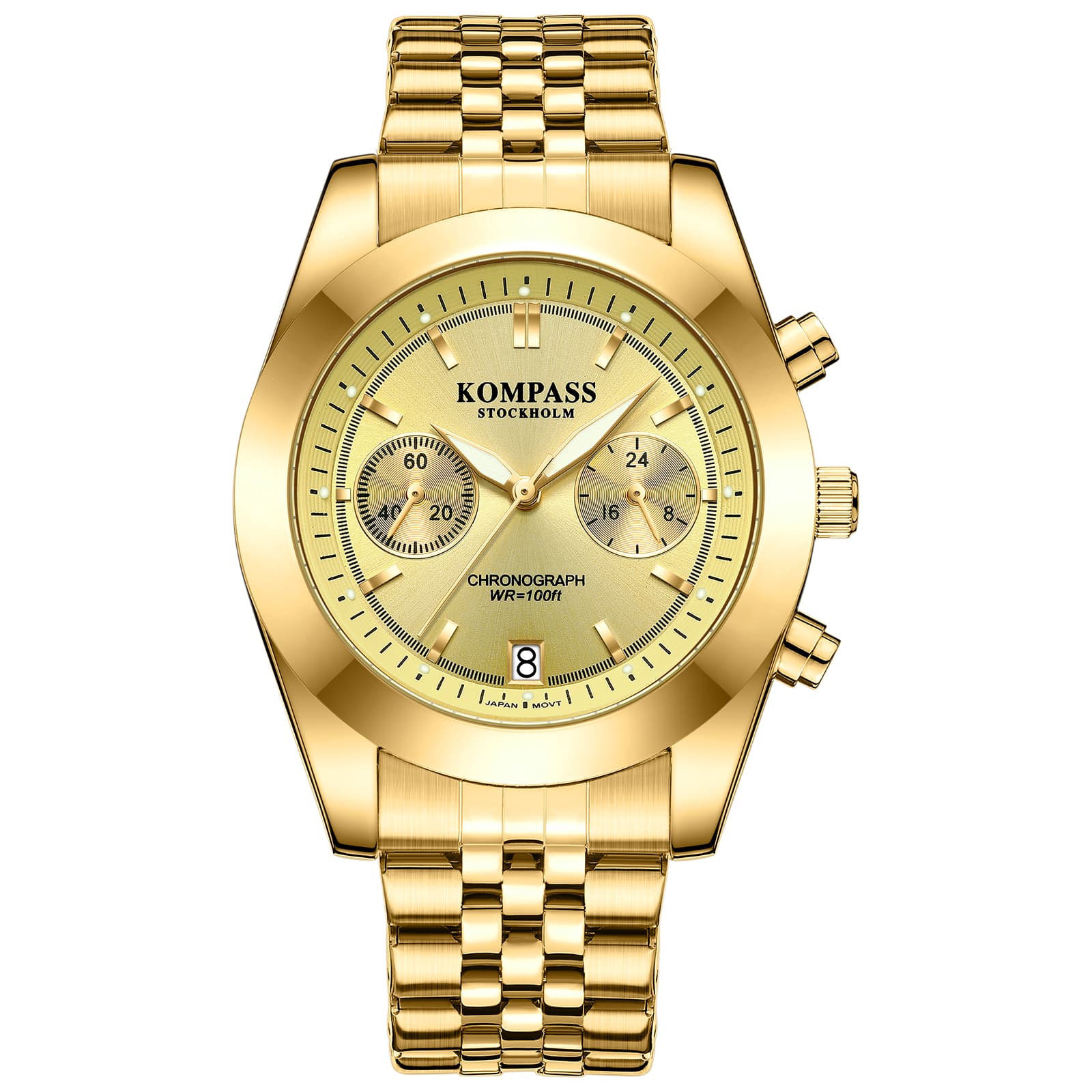 Kompass Stockholm Kompass Navigator Chrono Gold