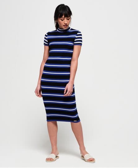 Superdry Superdry Sporty Striped Ribbed-strikkekjole