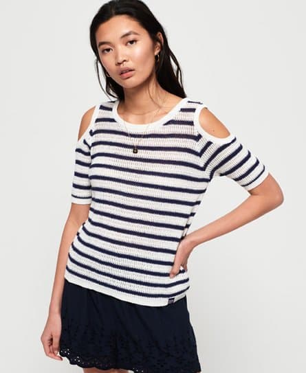 Superdry Superdry Makena Crochet-topp med striper