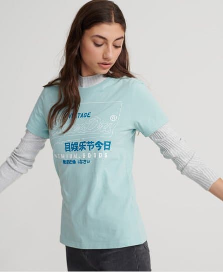 Superdry Superdry Premium Goods Label Outline-T-skjorte i organisk bomull