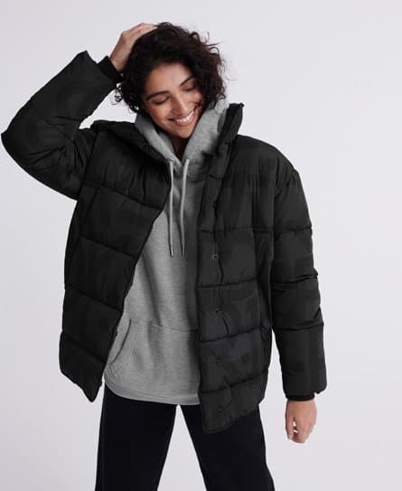 Superdry Superdry Edit Ume-jakke med polstring og heldekkende trykk