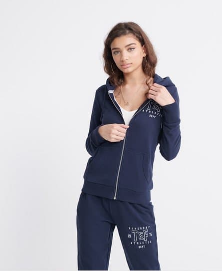 Superdry Superdry Track & Field-hettegenser med ensidig frotté og glidelås
