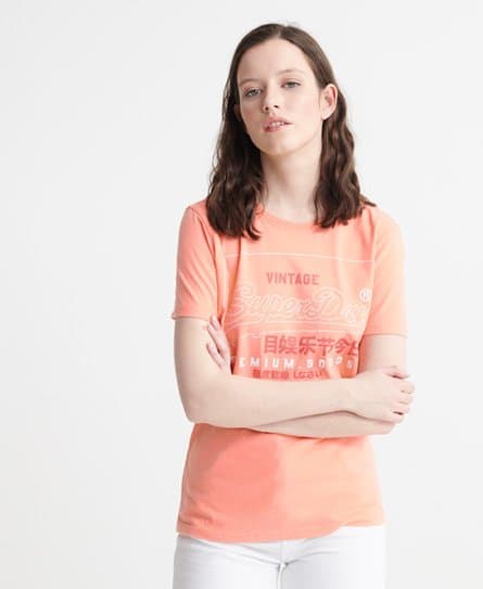 Superdry Superdry Premium Goods Label Outline-T-skjorte i organisk bomull