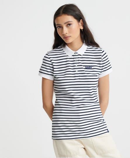 Superdry Superdry Poloskjorte med striper i økologisk bomull