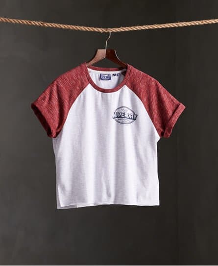 Superdry Superdry Speedway-T-skjorte med raglanermer og firkantet boyfriend-passfo